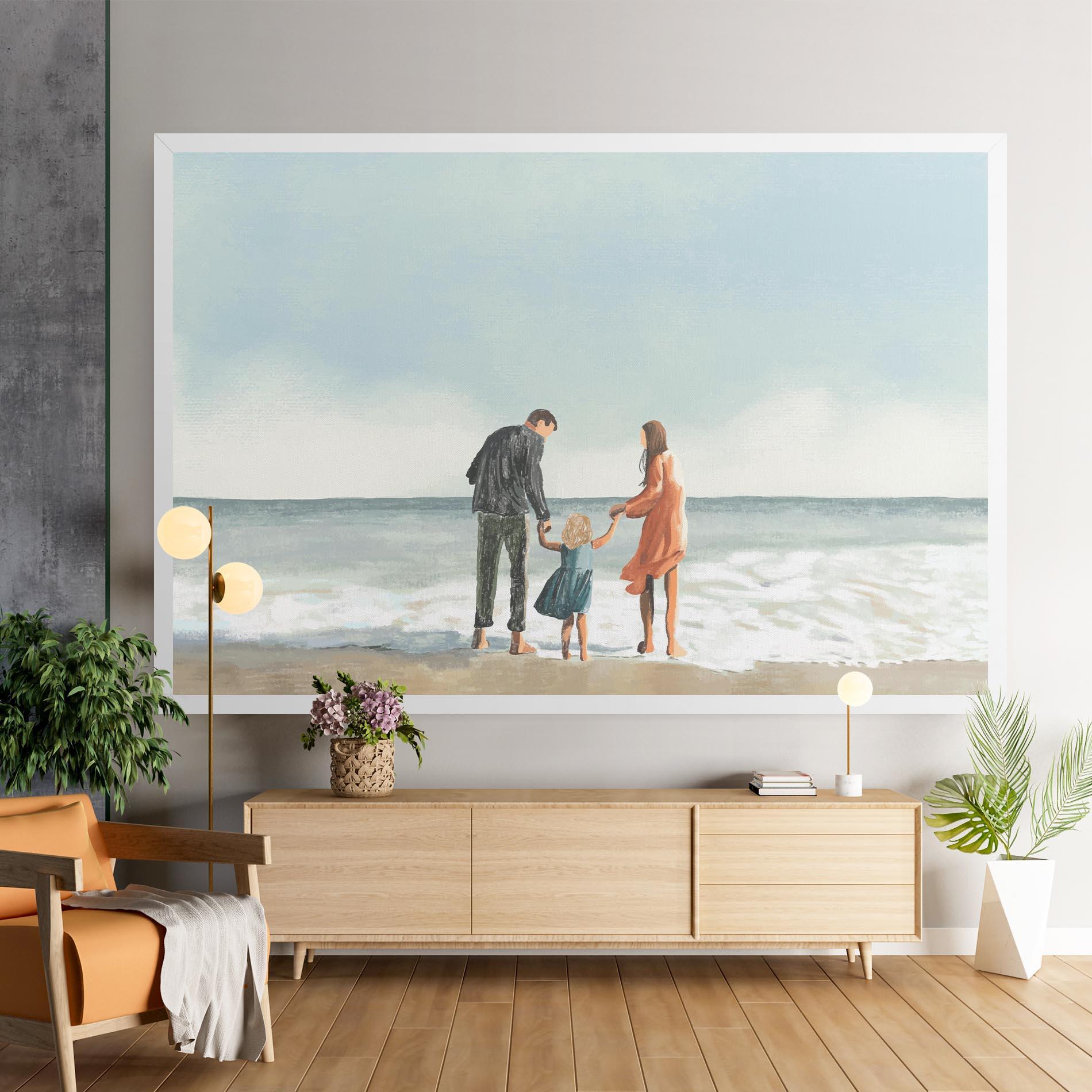 Tablou Canvas Beach Family mockup 9