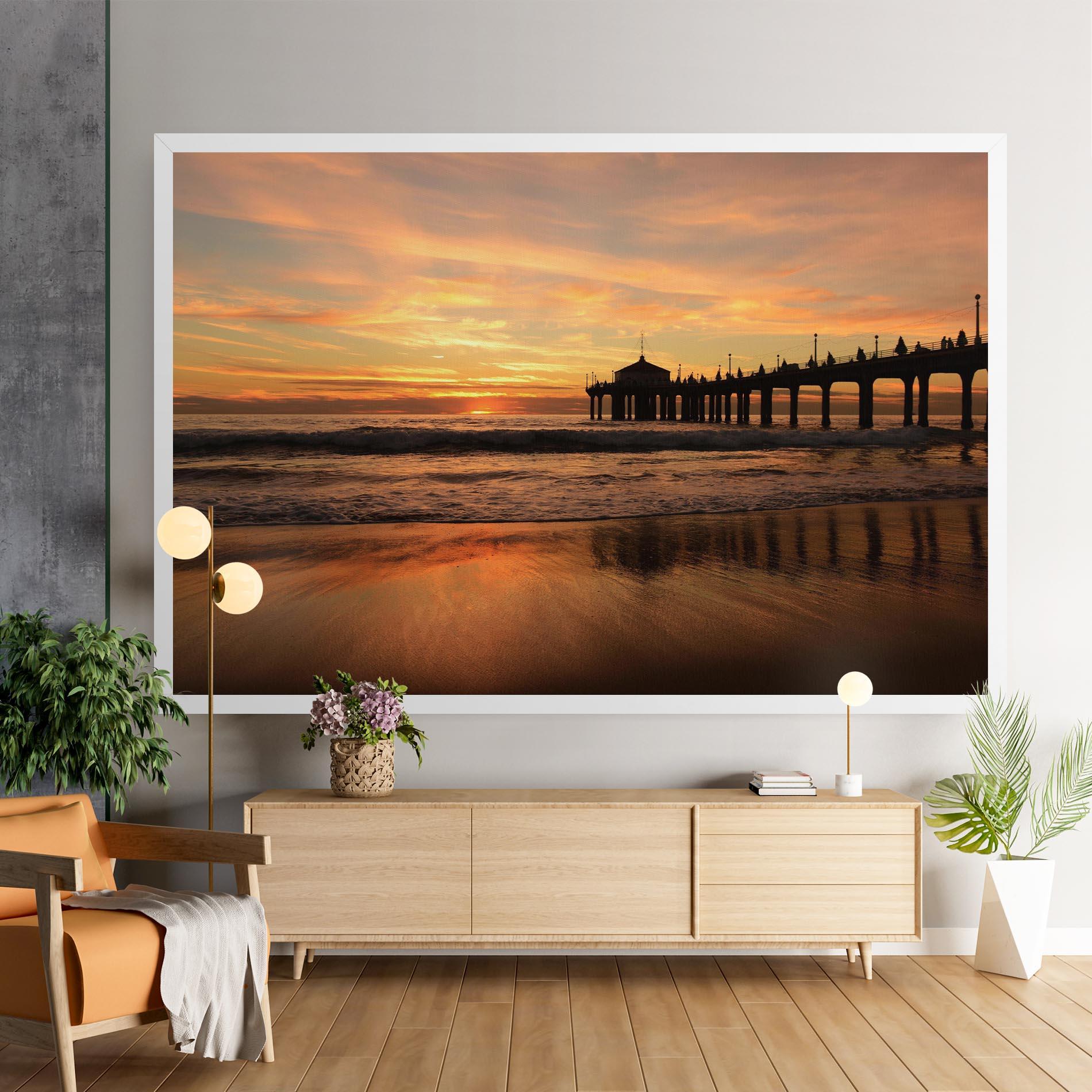 Tablou Canvas Beach Sunset View mockup 9