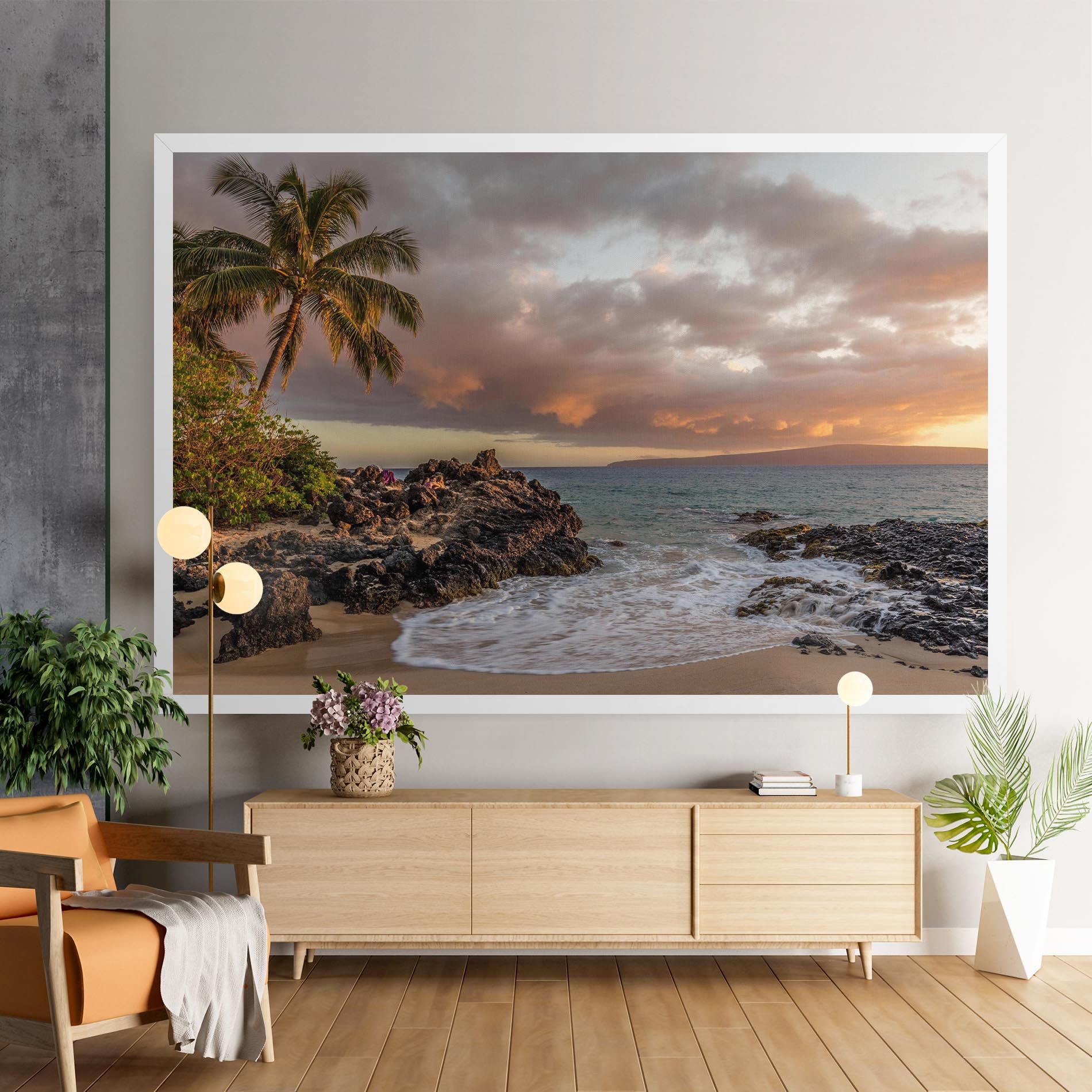 Beautiful Beach Landscape mockup 9