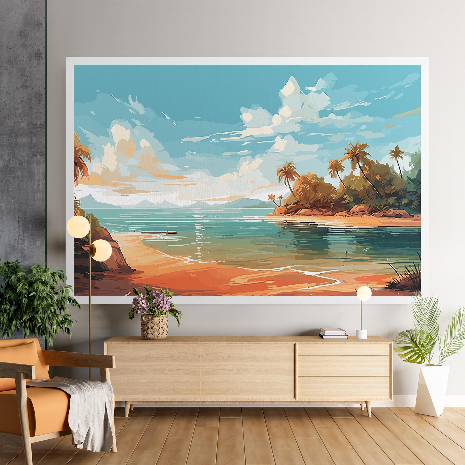 Tablou Canvas Blue Sky Beach mockup 9