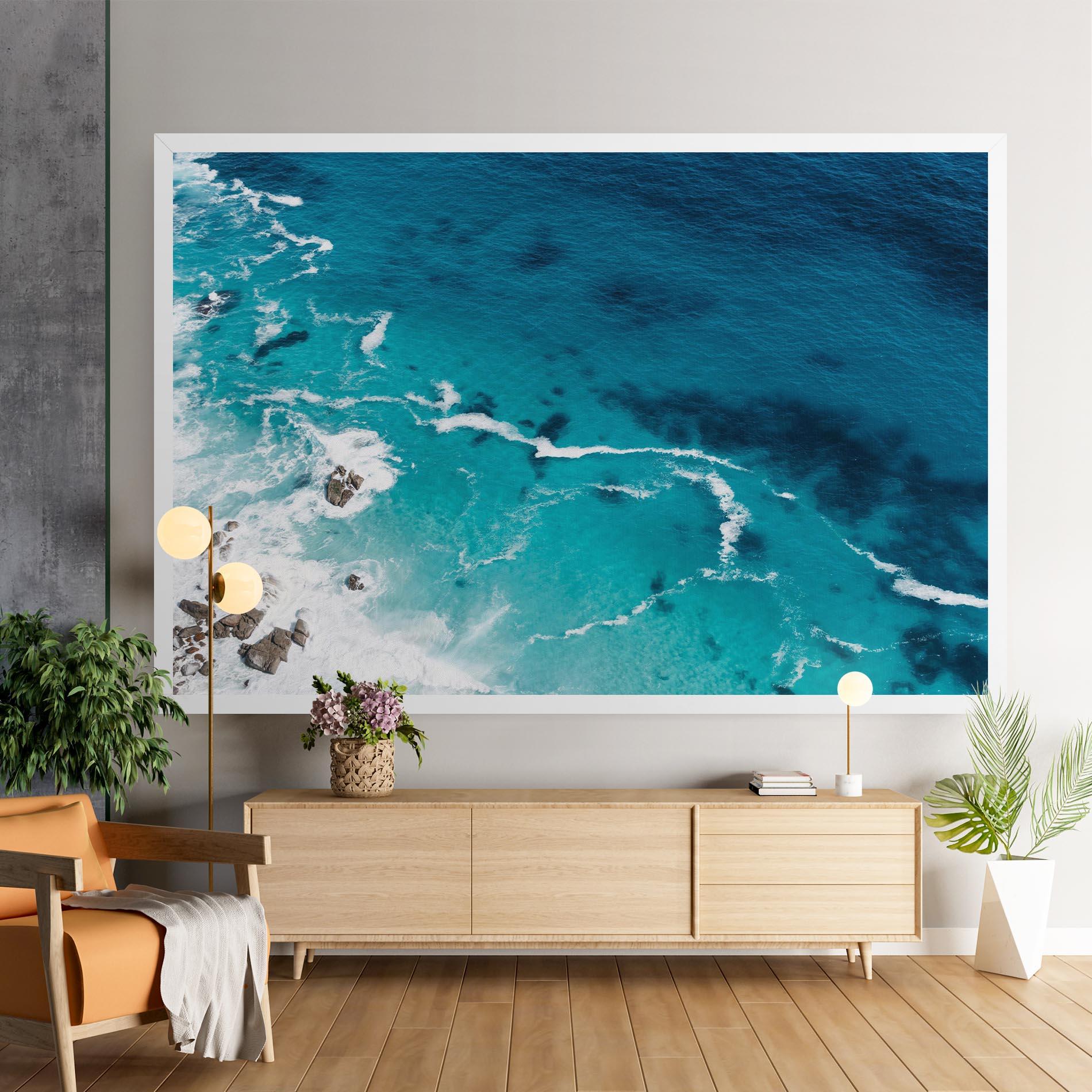 Tablou Canvas Blue Water Beach mockup 9