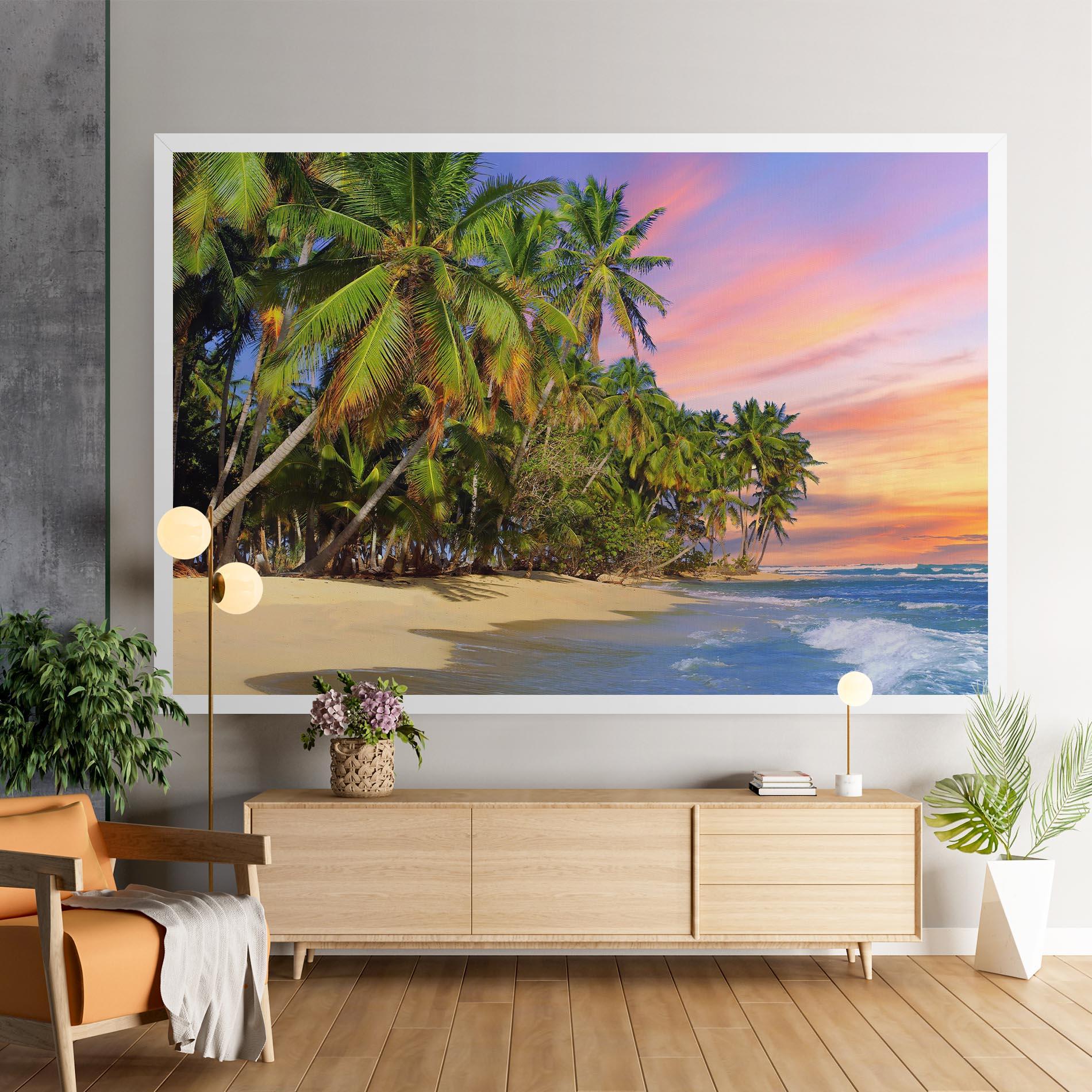 Tablou Canvas Coconut Tree Sunset mockup 9