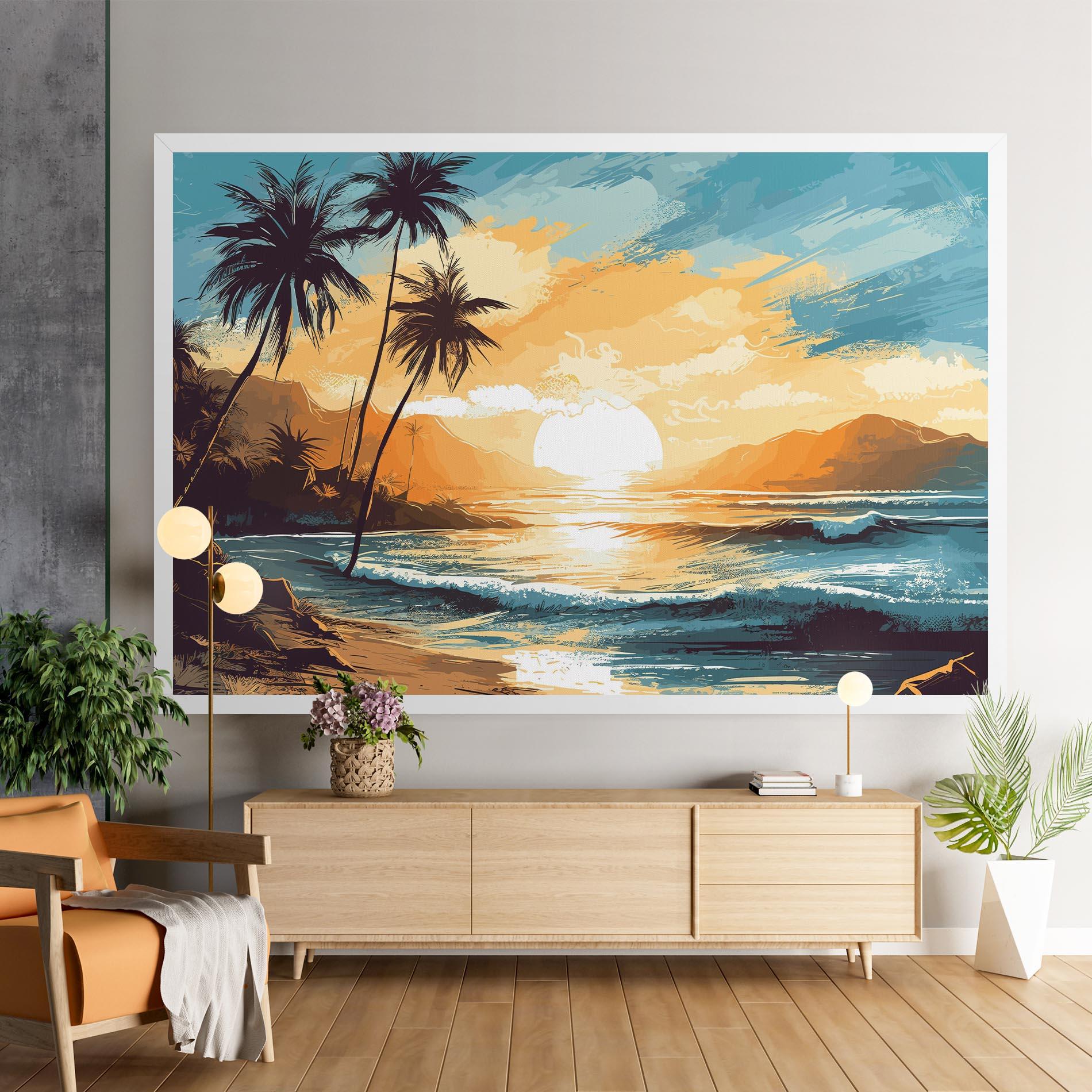 Tablou Canvas Sunrise Beach View mockup 9