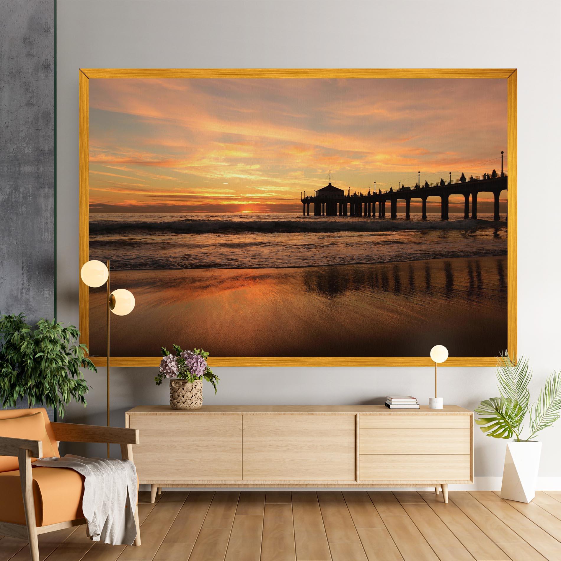 Tablou Canvas Beach Sunset View mockup 9