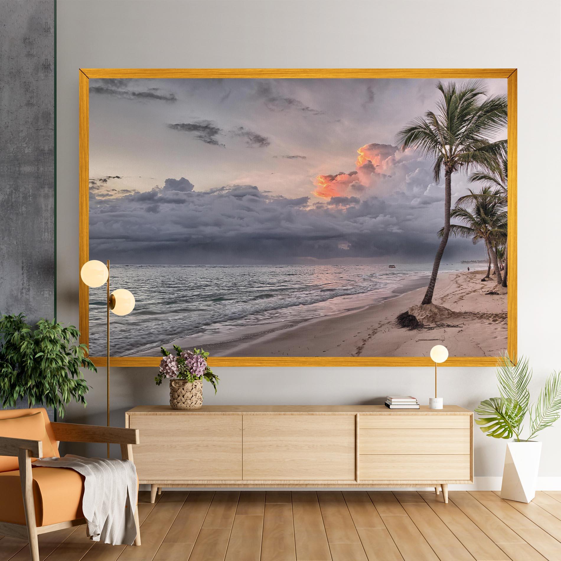 Tablou Canvas Cloudy Beach mockup 9