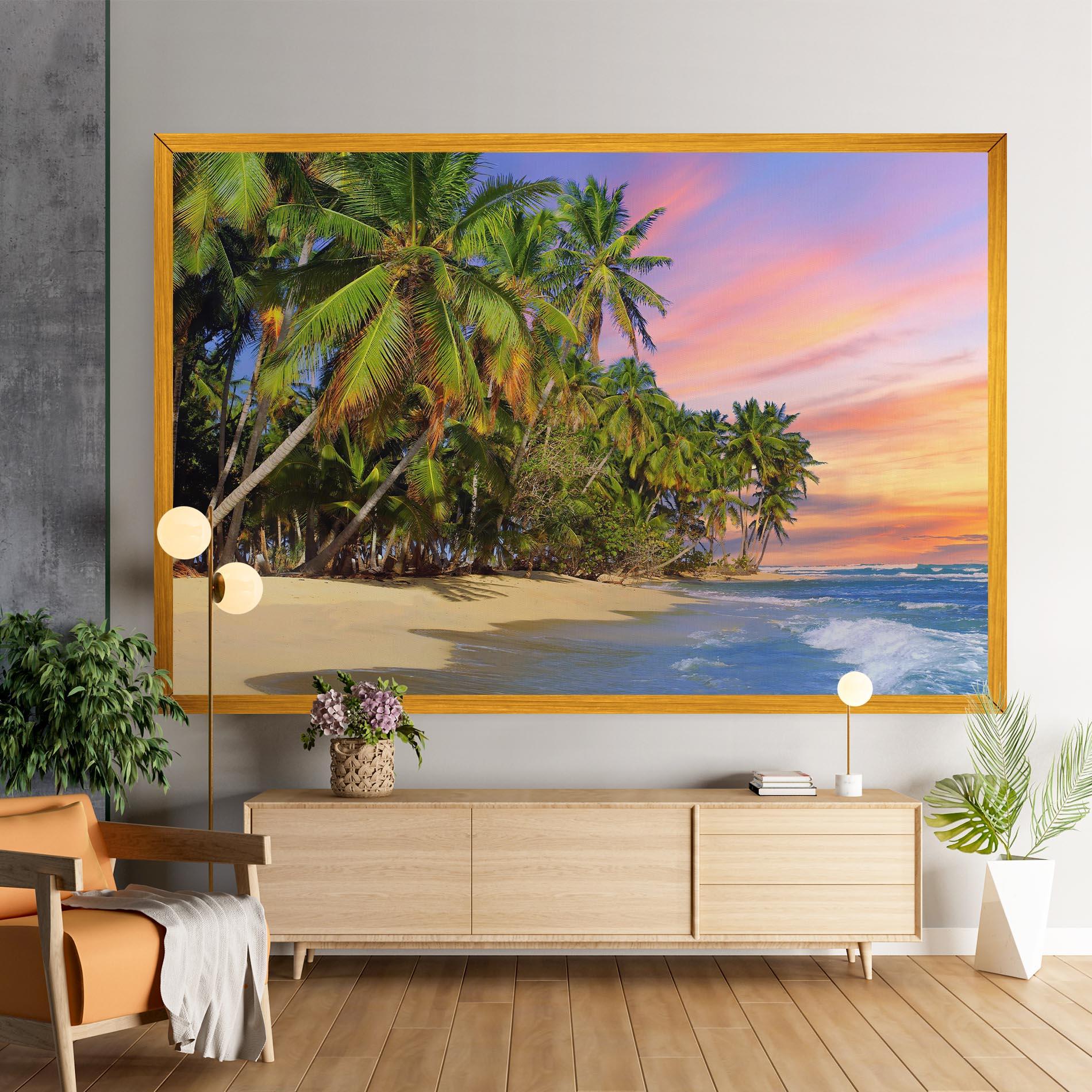 Tablou Canvas Coconut Tree Sunset mockup 9