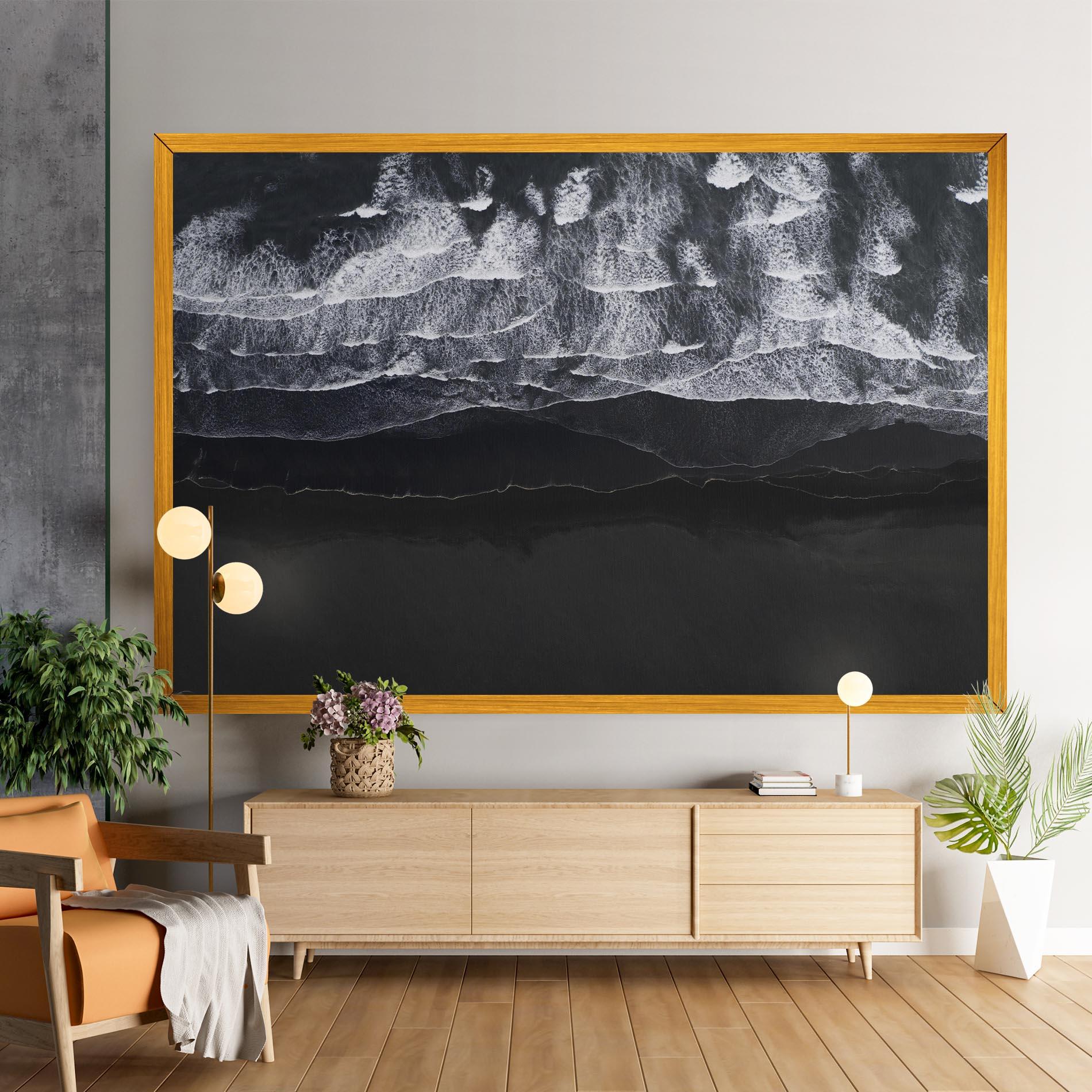 Tablou Canvas Grey Waves Beach mockup 9