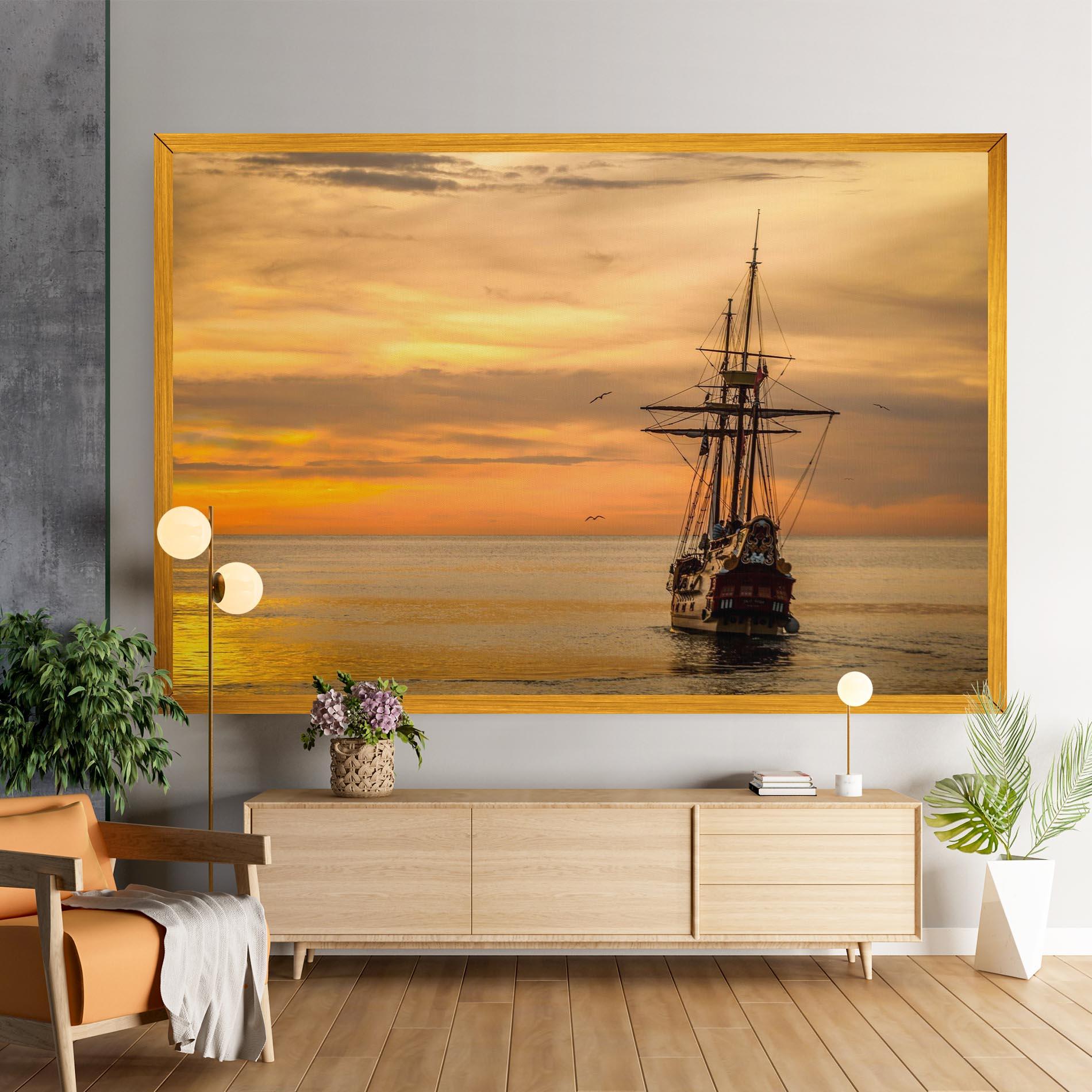 Tablou Canvas Sunset Over The Sea mockup 9