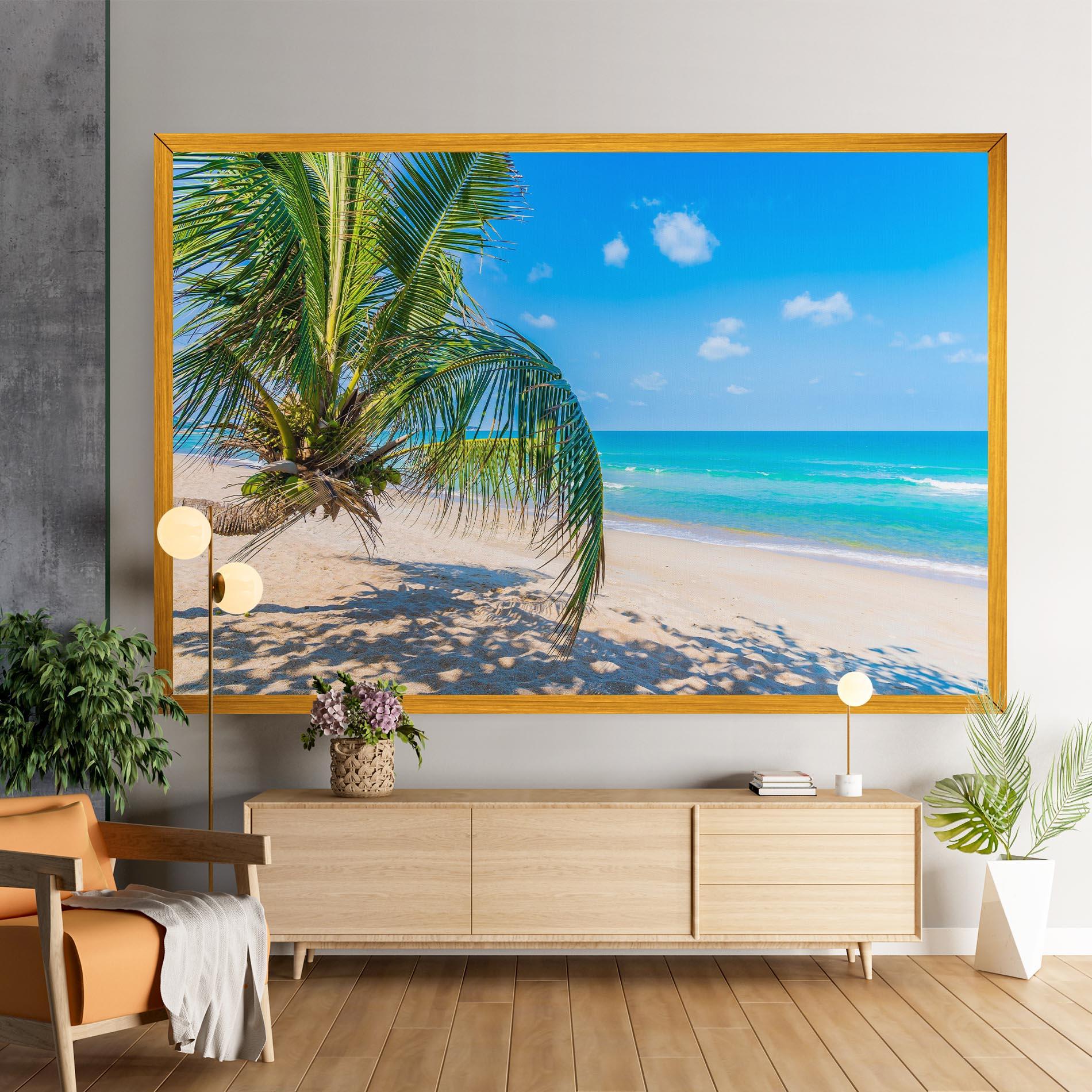 Tablou Canvas Tropical Beach View mockup 9