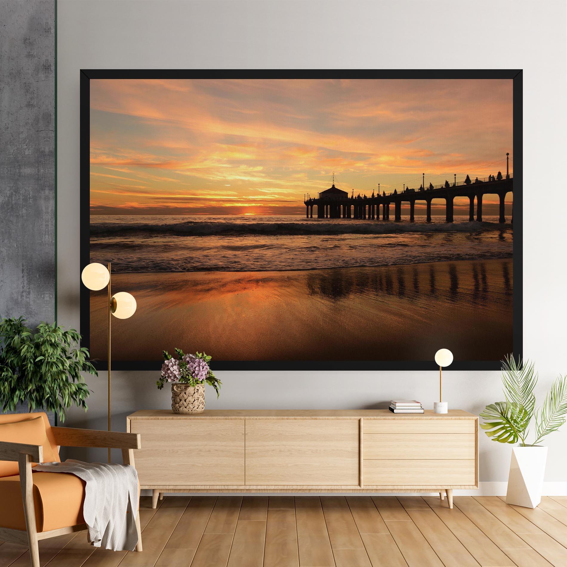 Tablou Canvas Beach Sunset View mockup 9