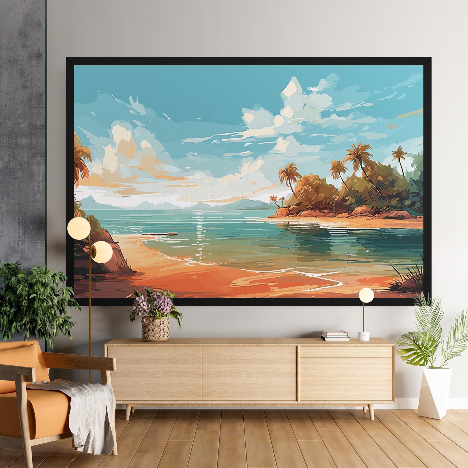 Tablou Canvas Blue Sky Beach mockup 9