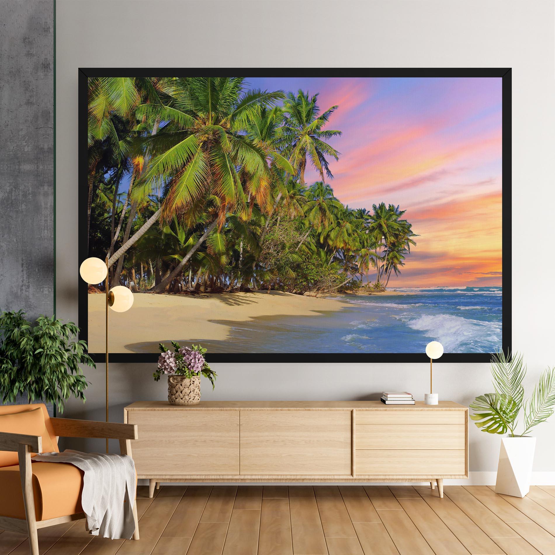Tablou Canvas Coconut Tree Sunset mockup 9