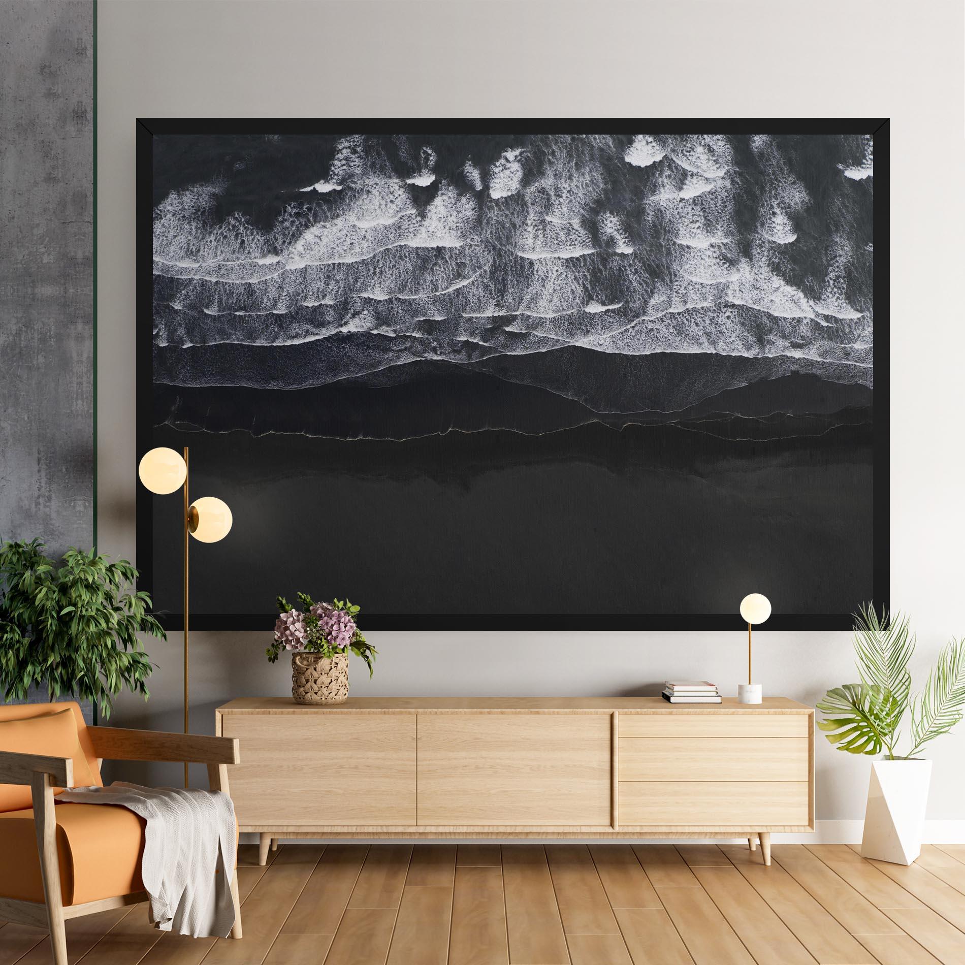 Tablou Canvas Grey Waves Beach mockup 9