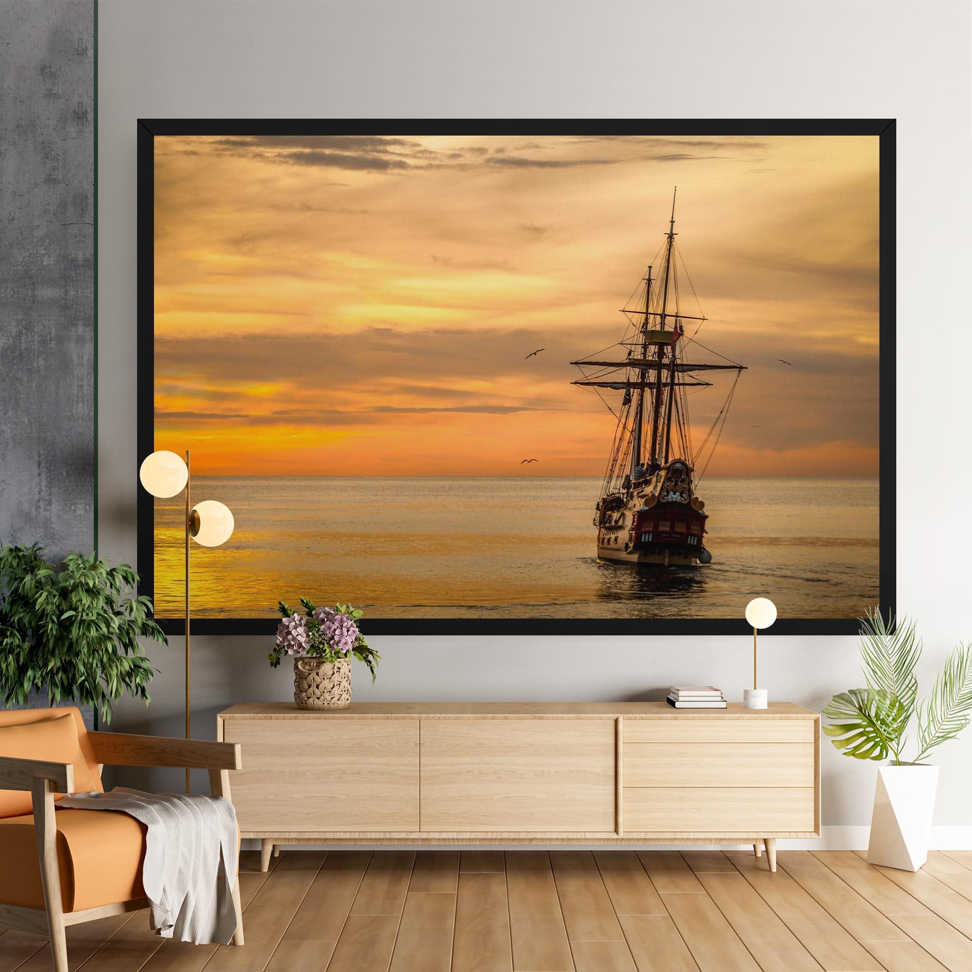 Tablou Canvas Sunset Over The Sea mockup 9