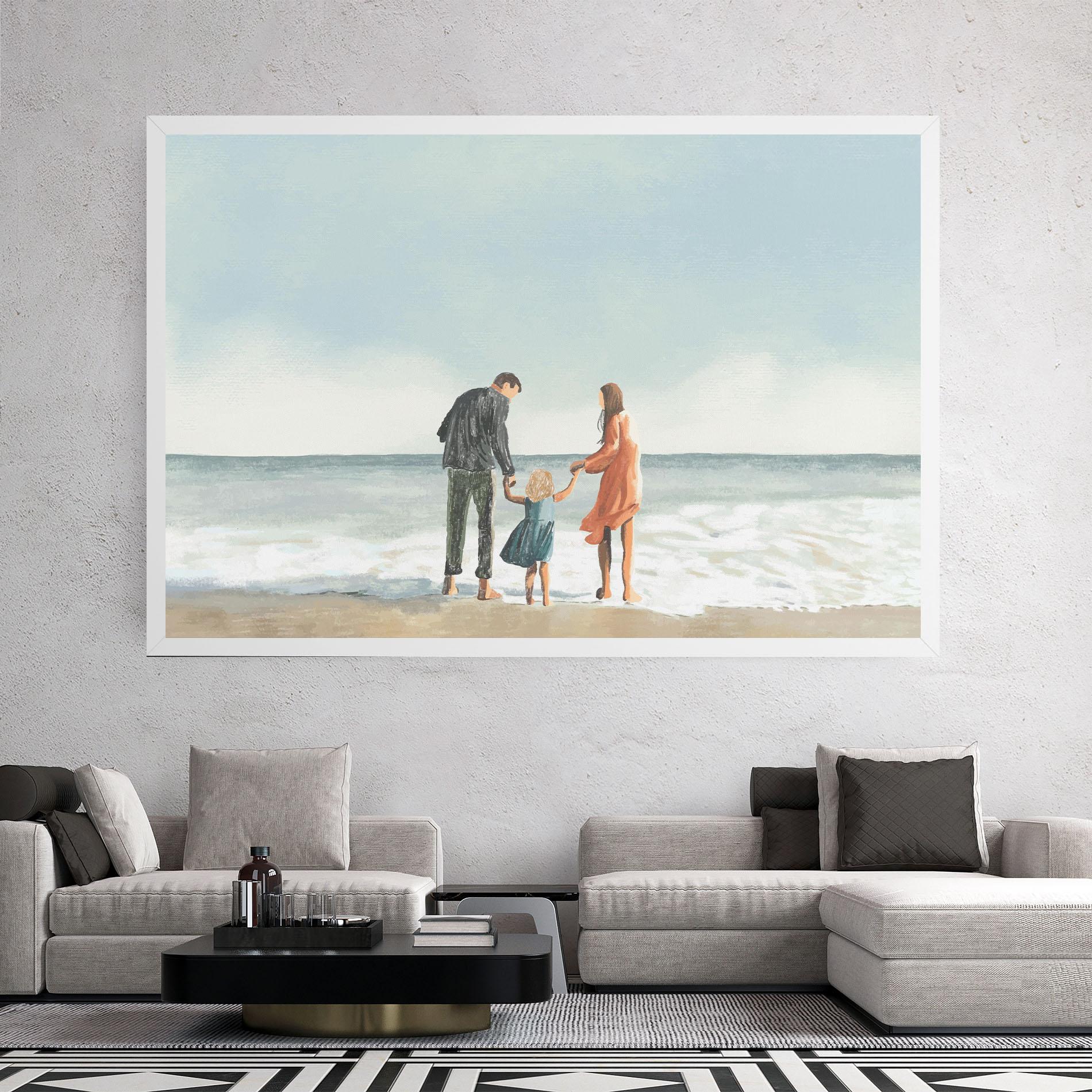 Tablou Canvas Beach Family mockup 2