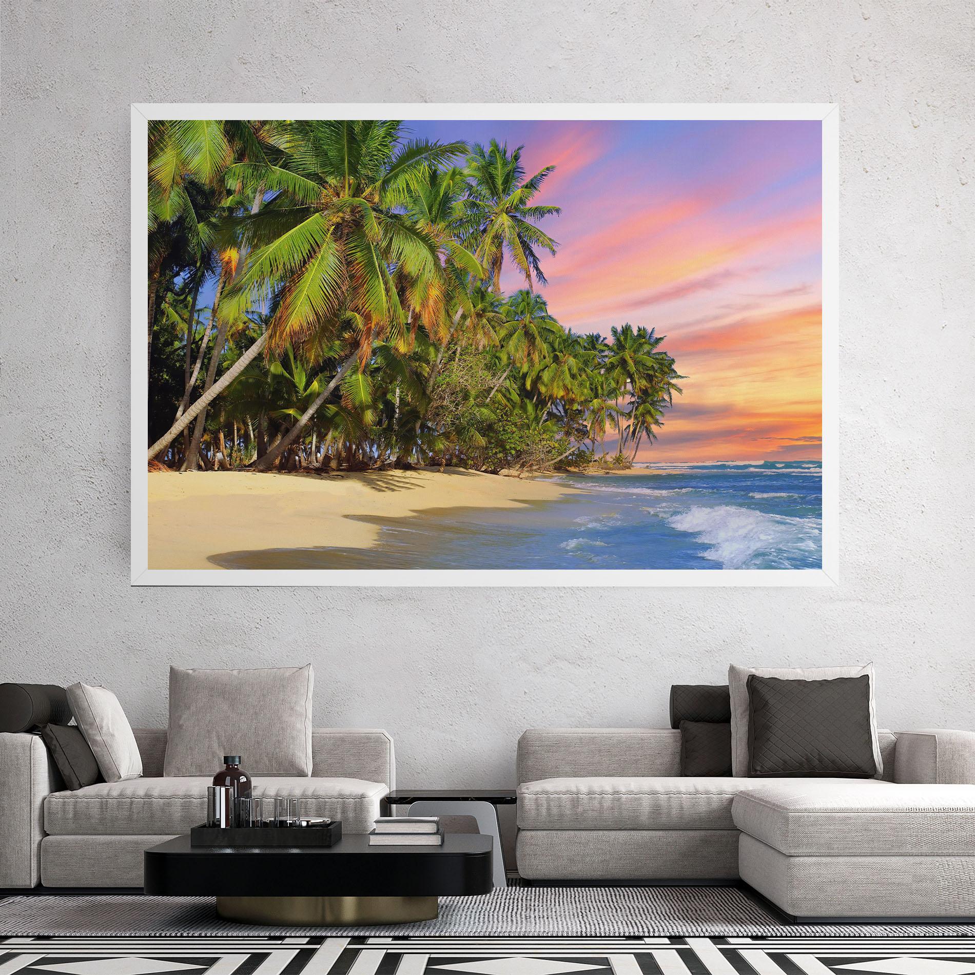 Tablou Canvas Coconut Tree Sunset mockup 2
