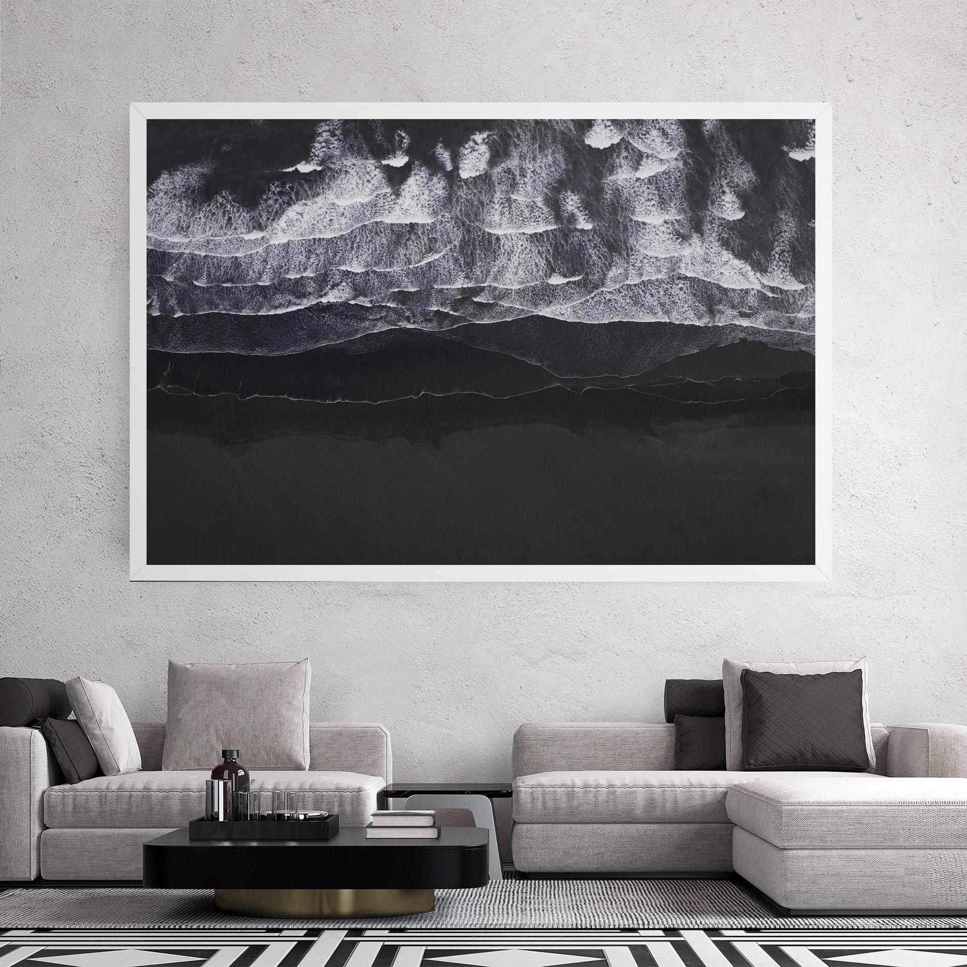 Tablou Canvas Grey Waves Beach mockup 2