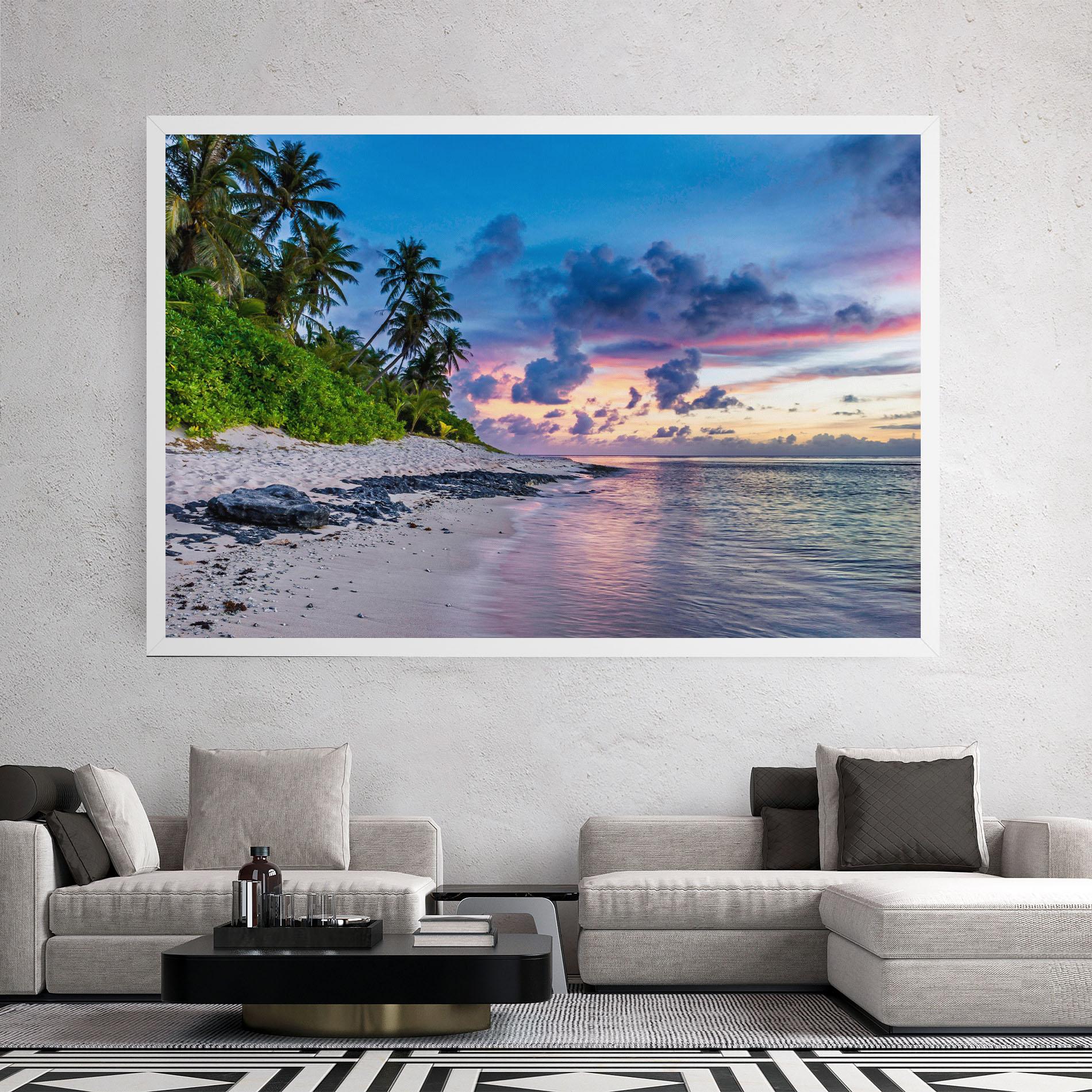 Tablou Canvas Purple Blue Beach mockup 2