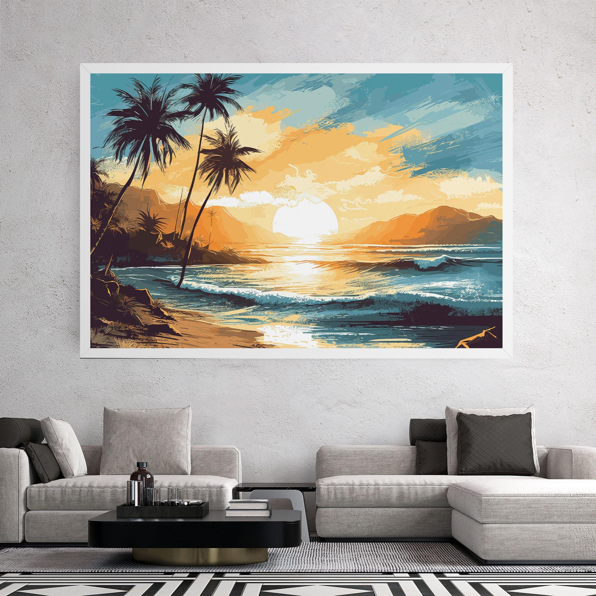 Tablou Canvas Sunrise Beach View mockup 2