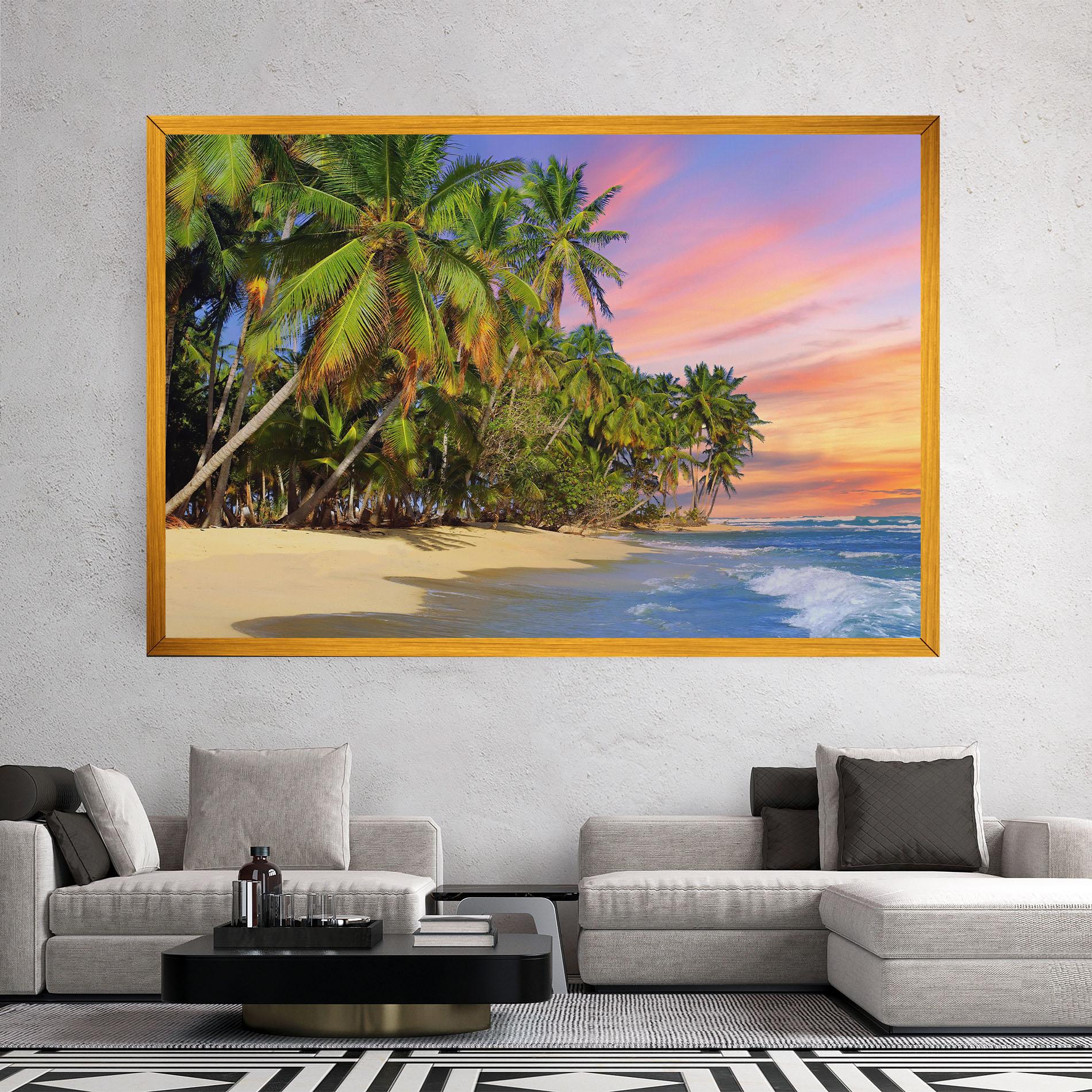 Tablou Canvas Coconut Tree Sunset mockup 2