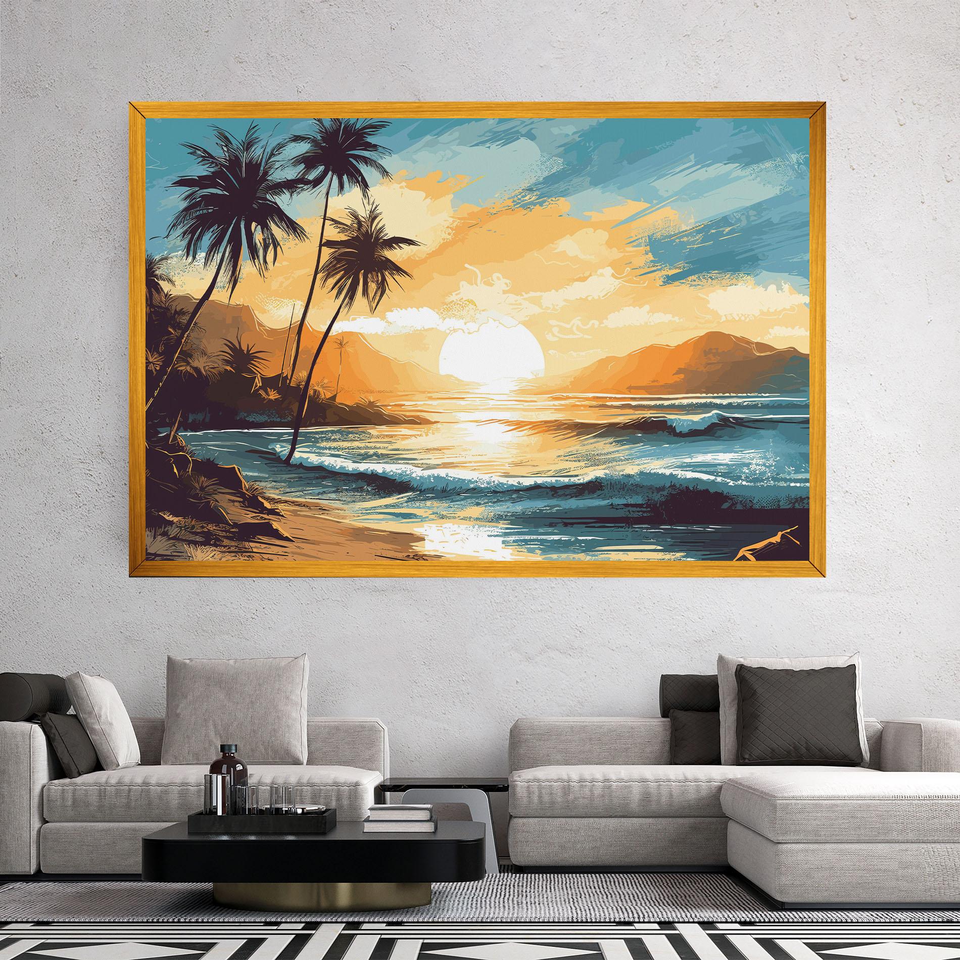 Tablou Canvas Sunrise Beach View mockup 2