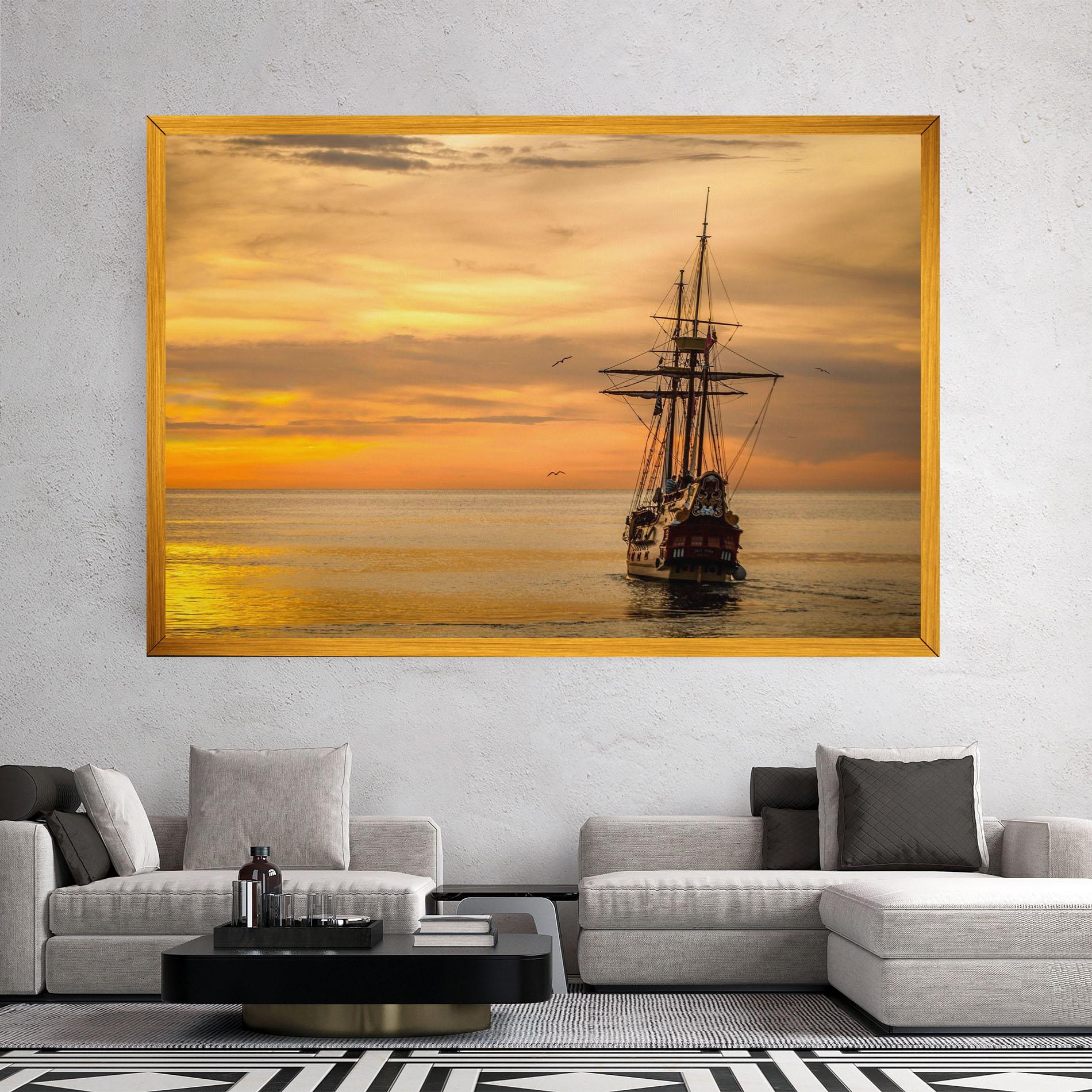 Tablou Canvas Sunset Over The Sea mockup 2