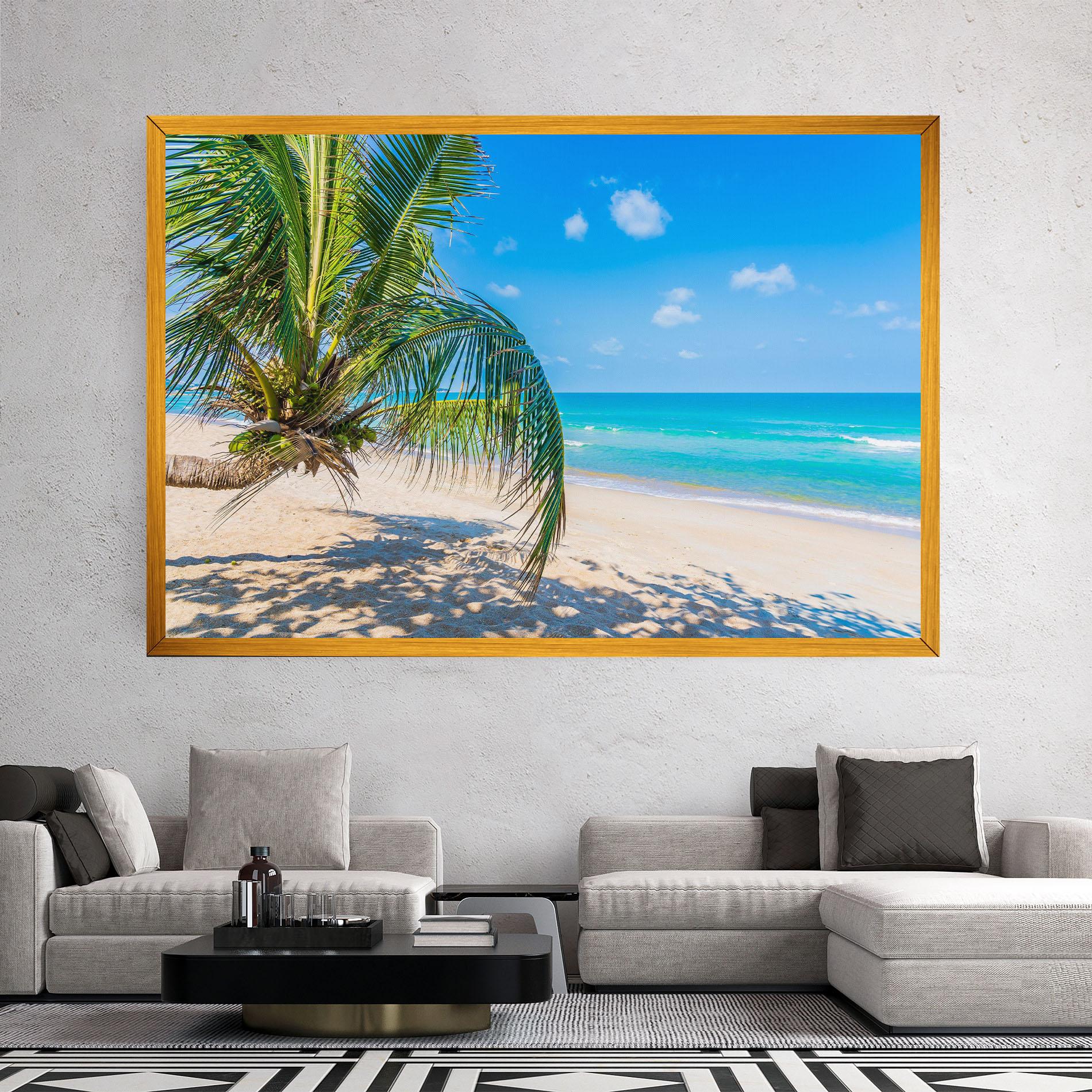 Tablou Canvas Tropical Beach View mockup 2