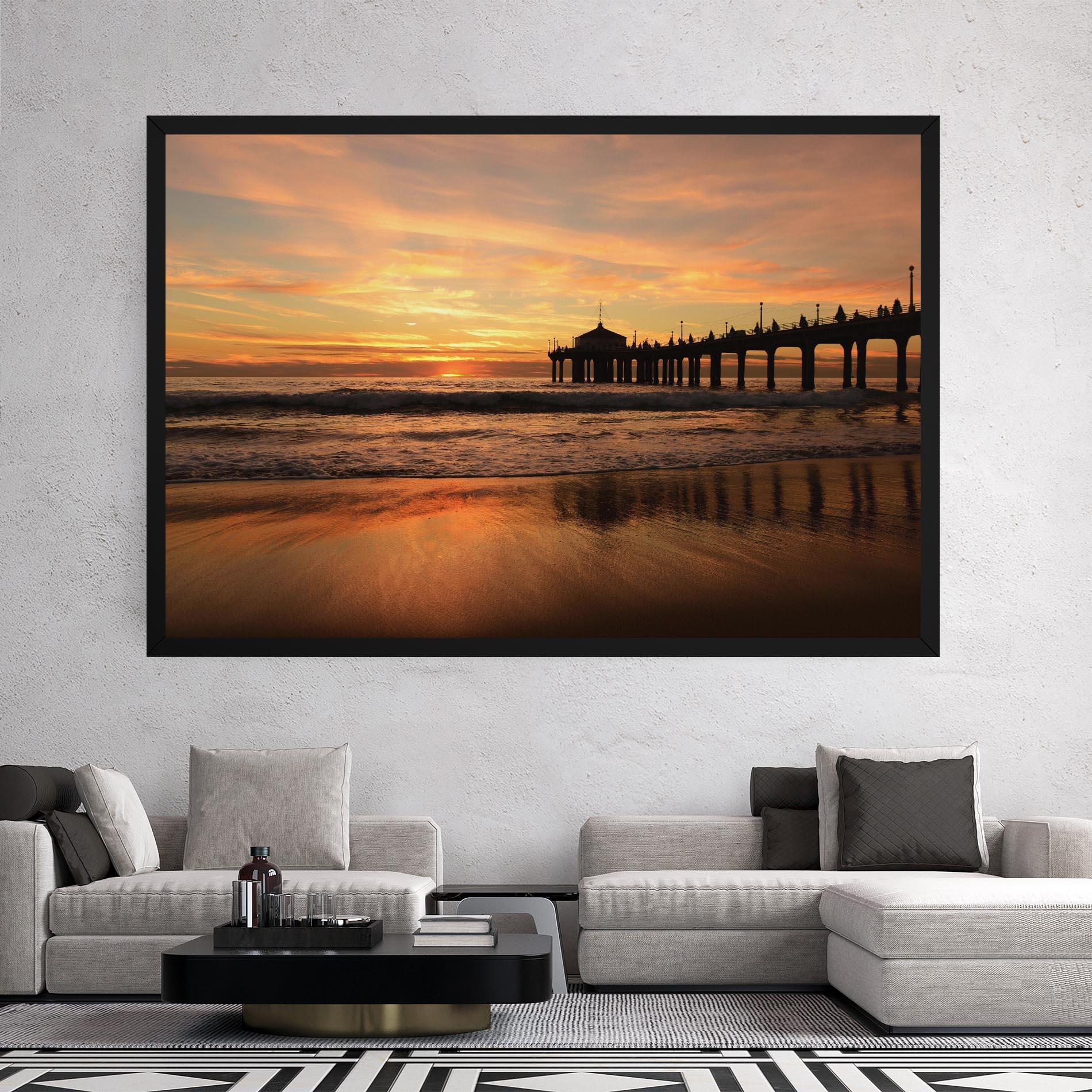 Tablou Canvas Beach Sunset View mockup 2