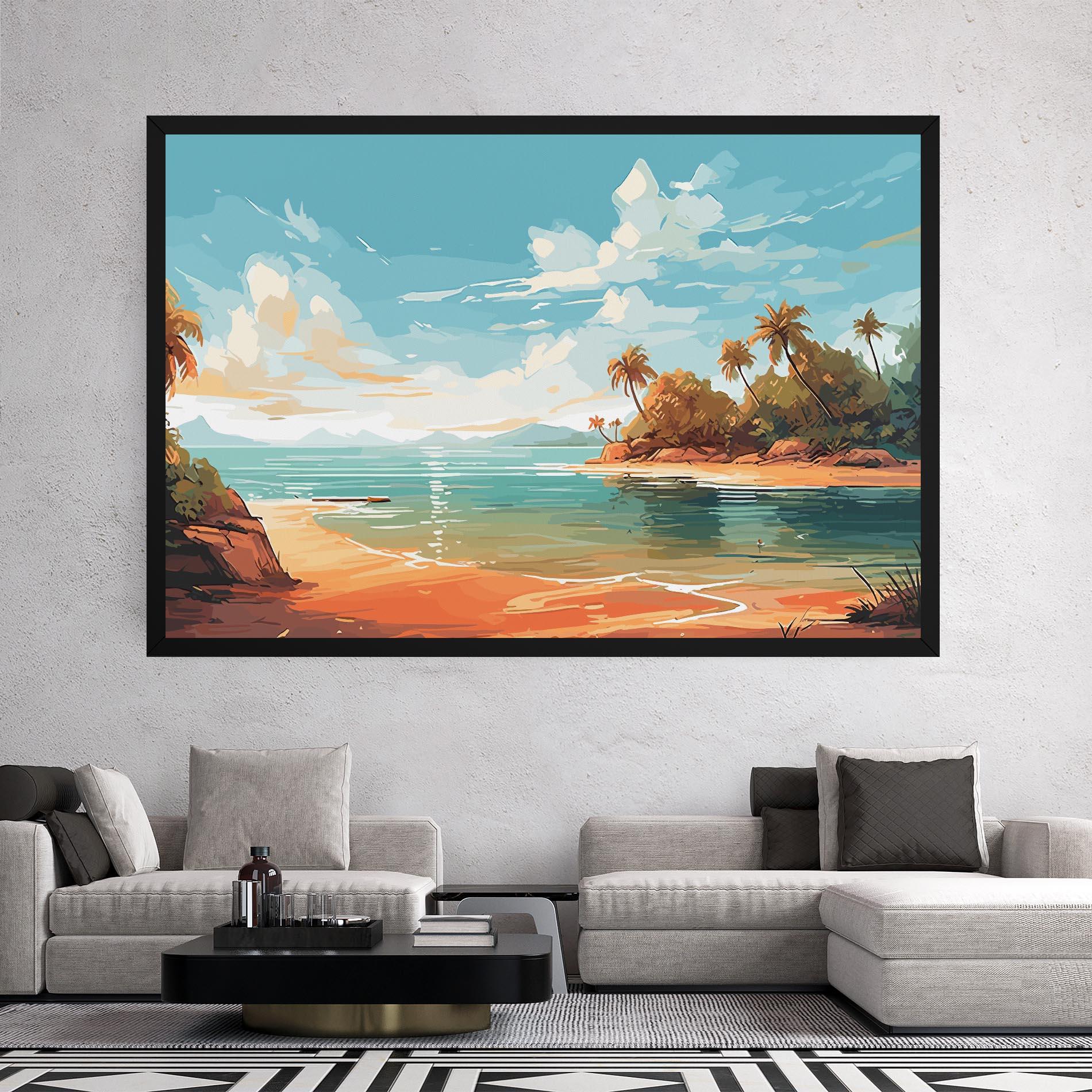 Tablou Canvas Blue Sky Beach mockup 2