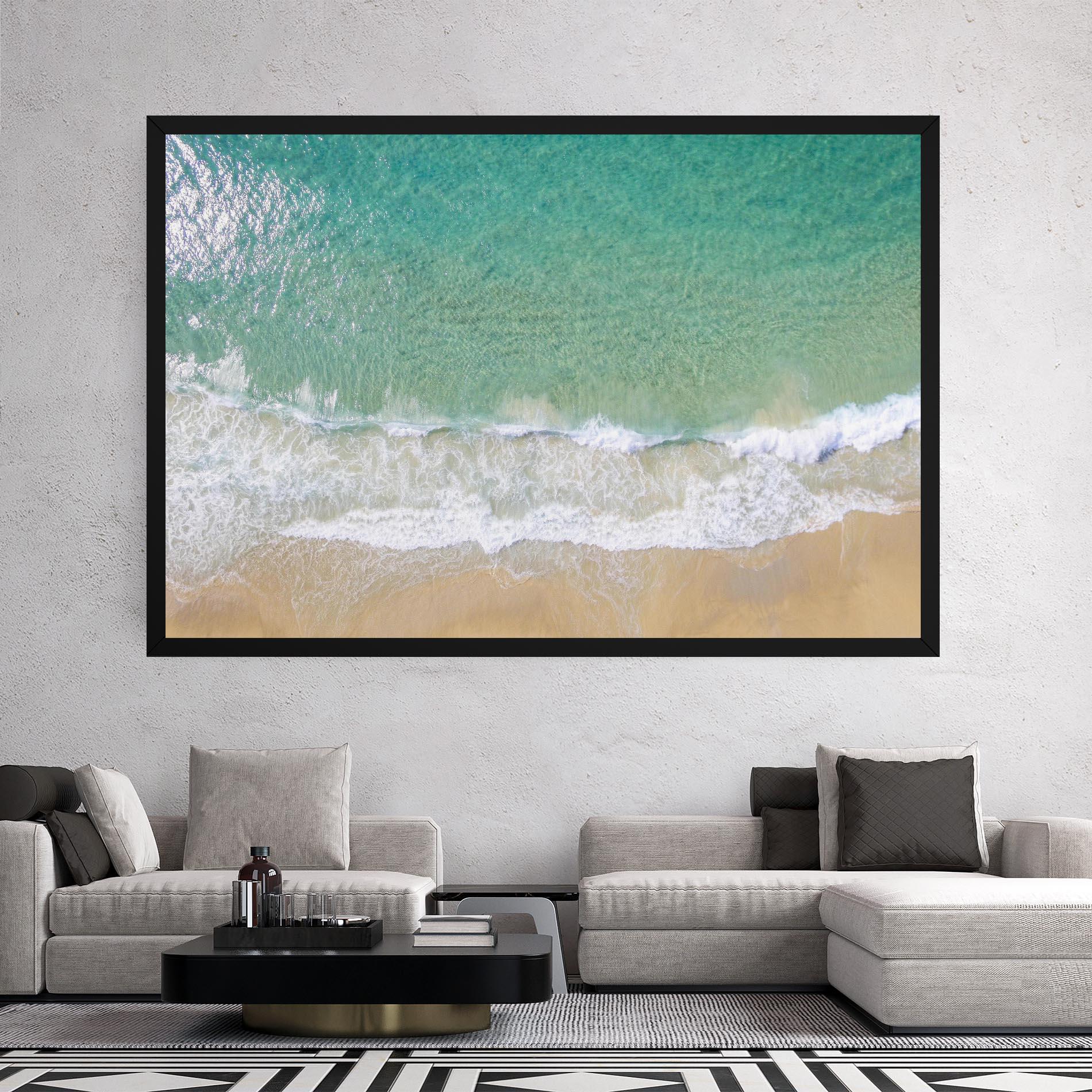 Tablou Canvas Blue Waves Beach mockup 2