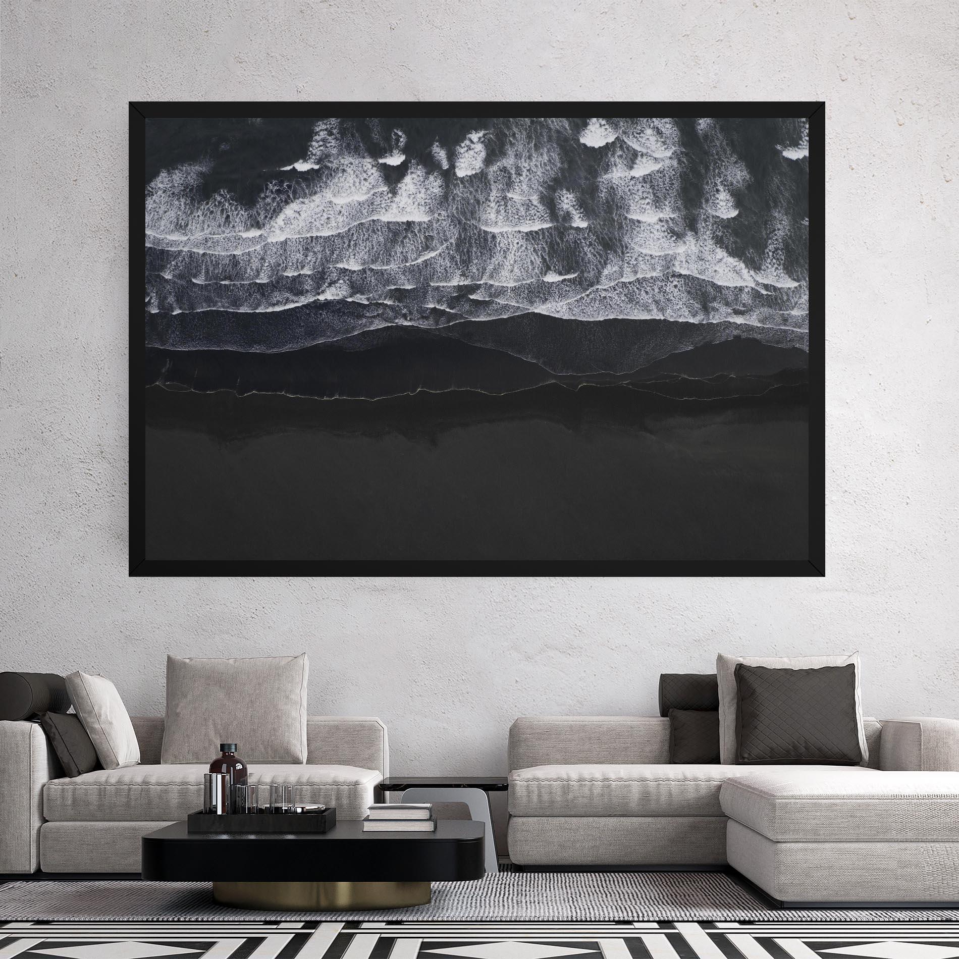 Tablou Canvas Grey Waves Beach mockup 2