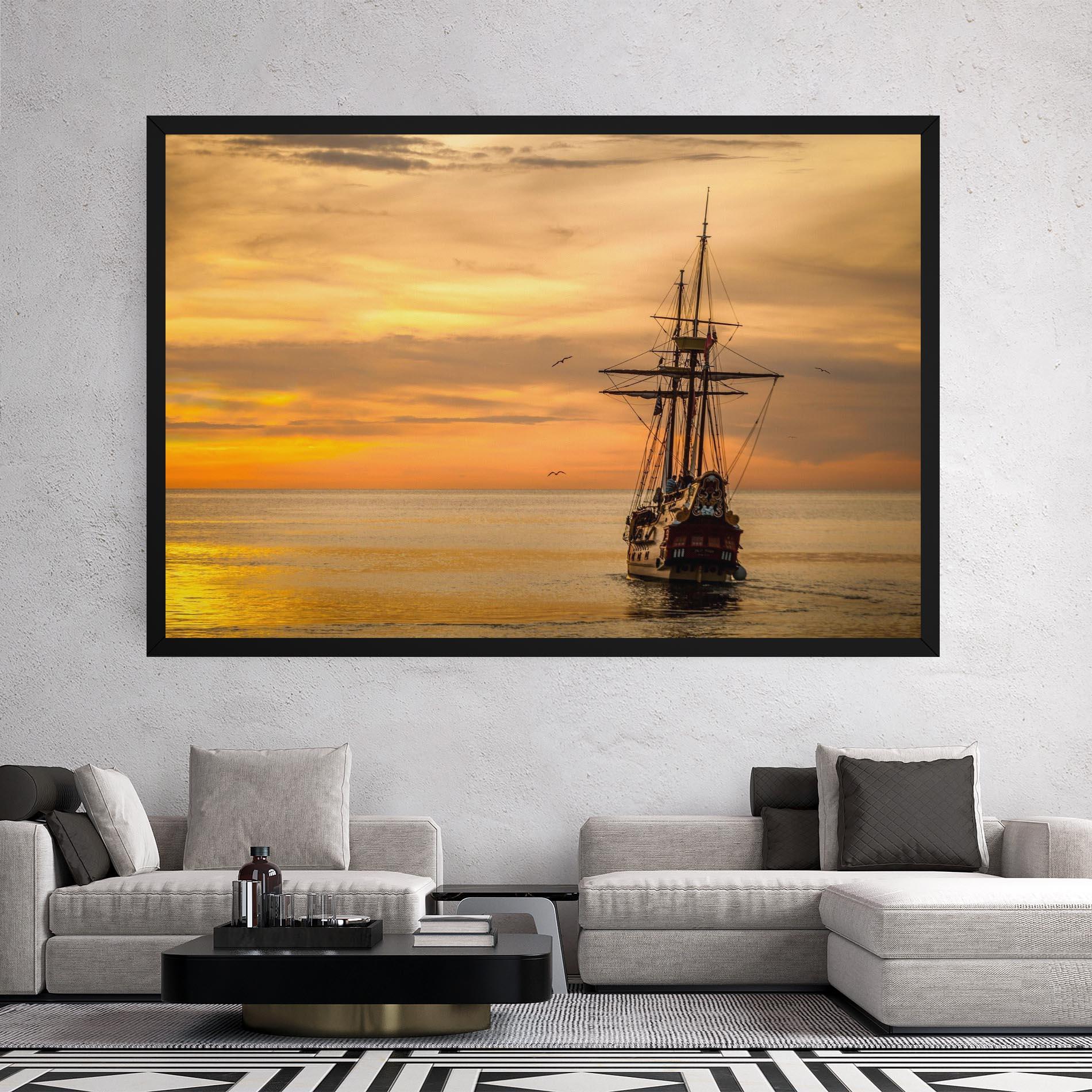 Tablou Canvas Sunset Over The Sea mockup 2
