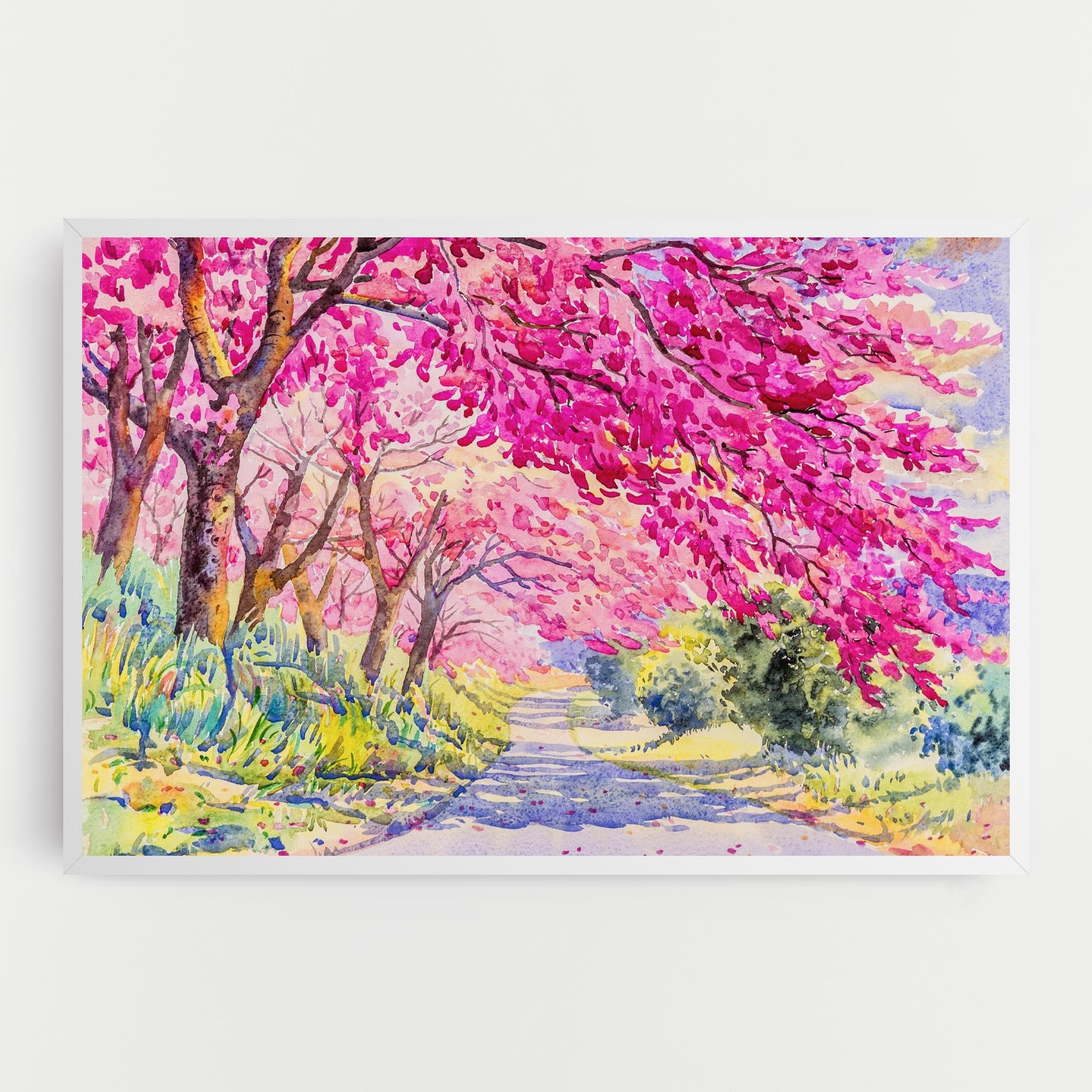 Tablou Canvas Pink Trees Art mockup 0