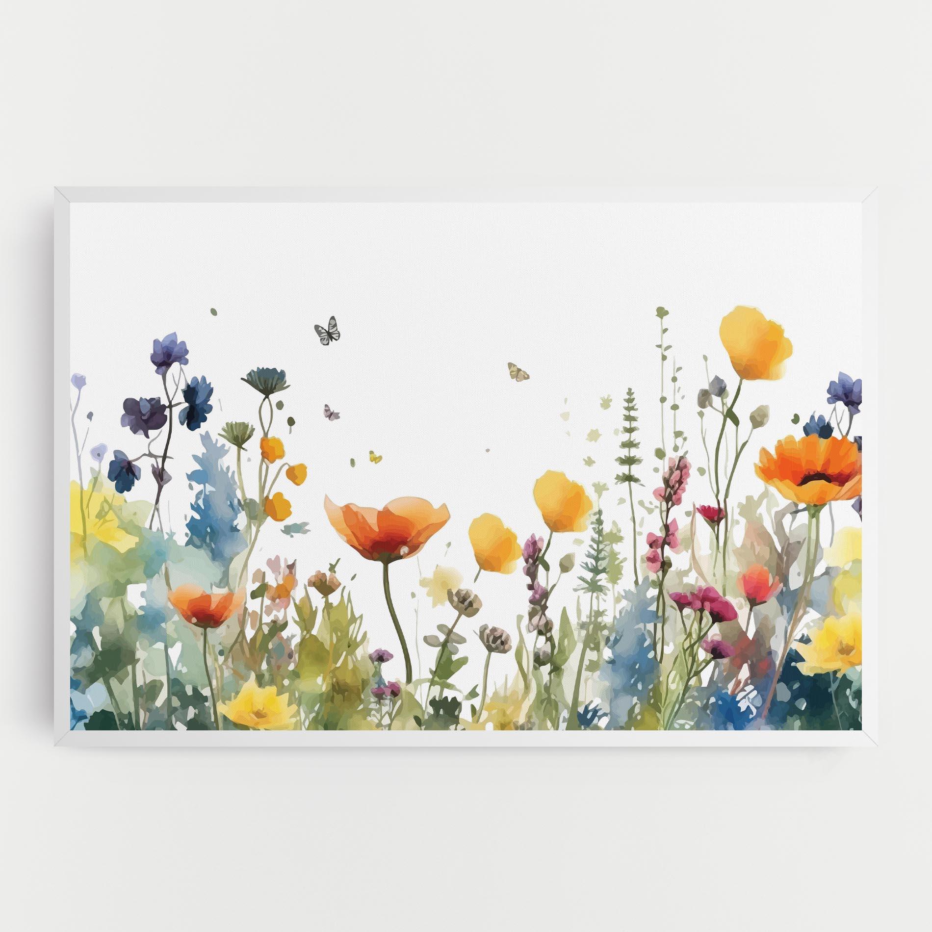 Tablou Canvas Watercolor Spring Flowers mockup 0