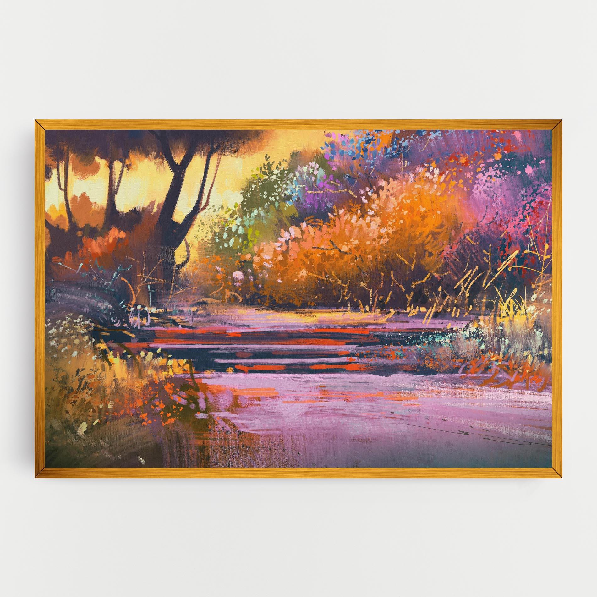 Tablou Canvas Landscape Colorful Trees mockup 0