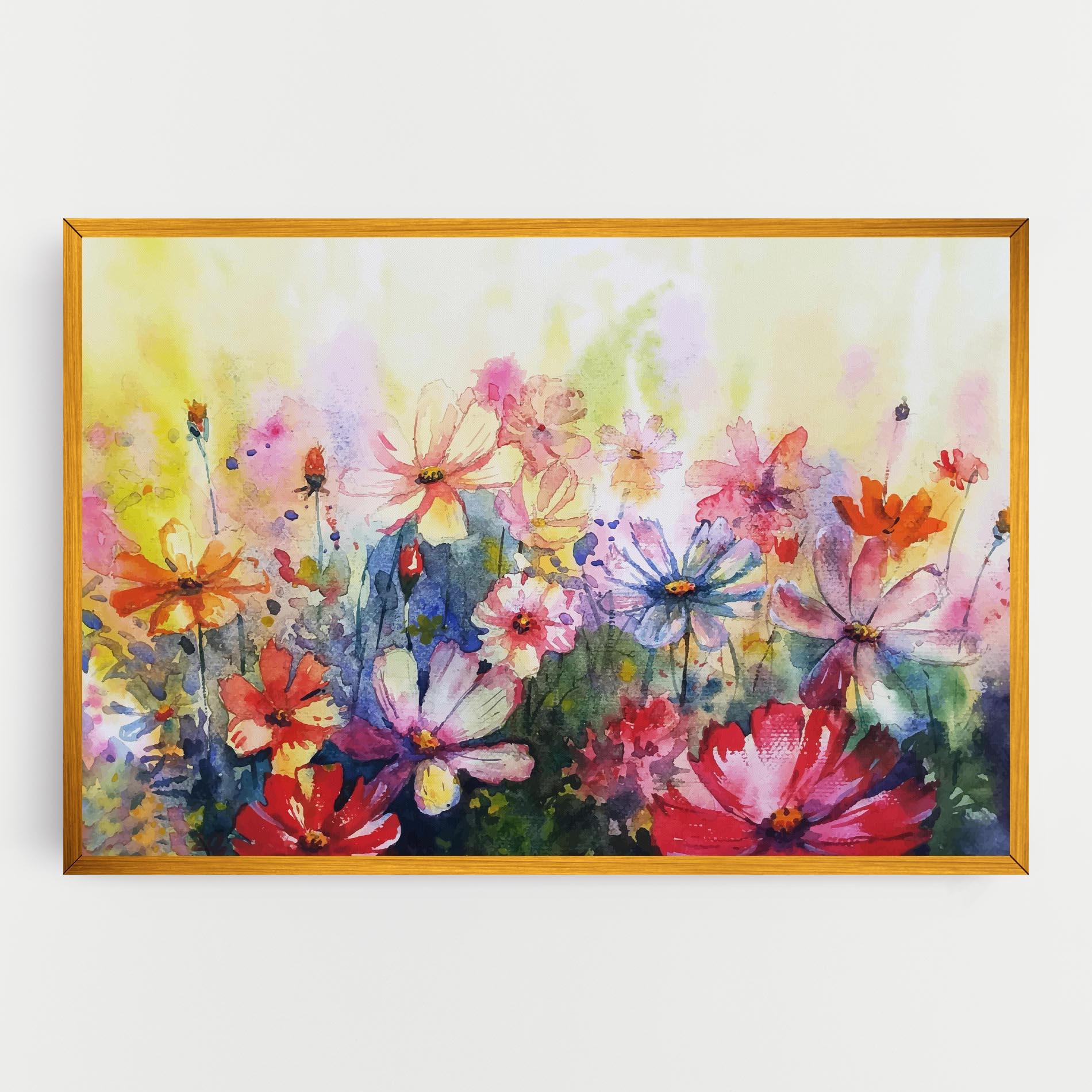 Tablou Canvas Water Art Flowers mockup 0