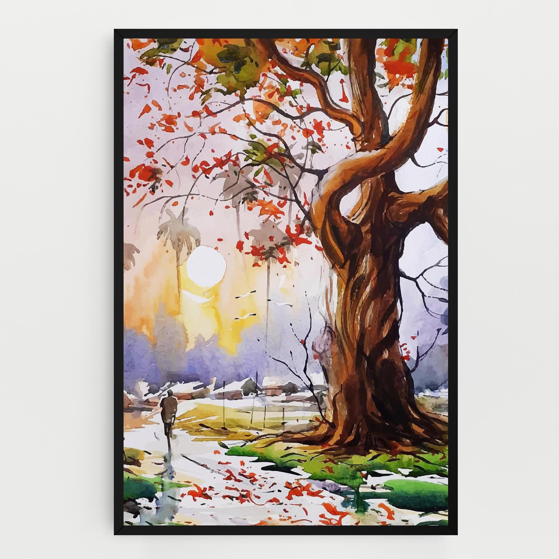 Watercolor Spring Tree mockup 0