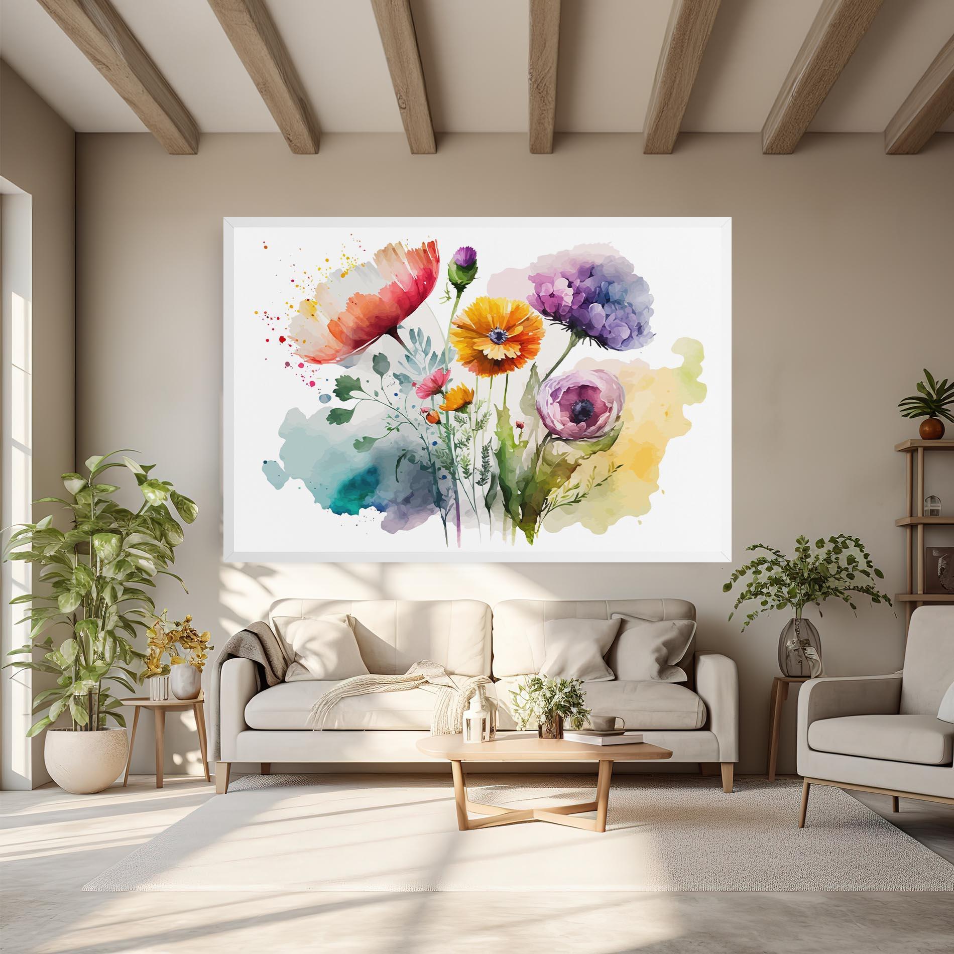 Tablou Canvas Beautiful Spring Flowers mockup 6