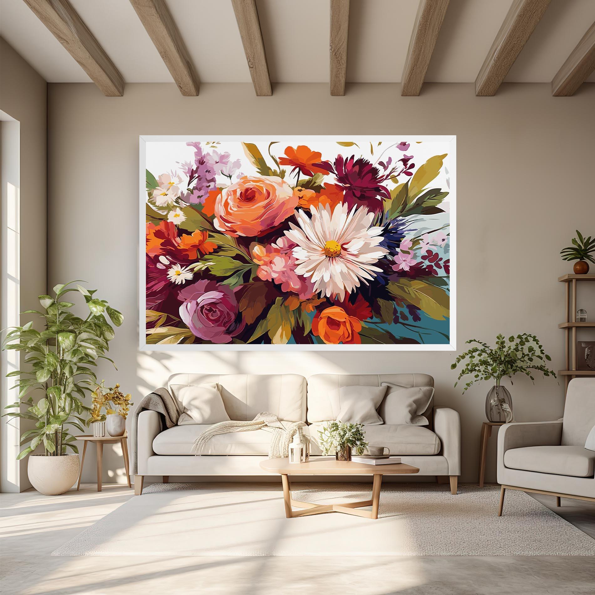 Tablou Canvas Cream Orange Spring mockup 6