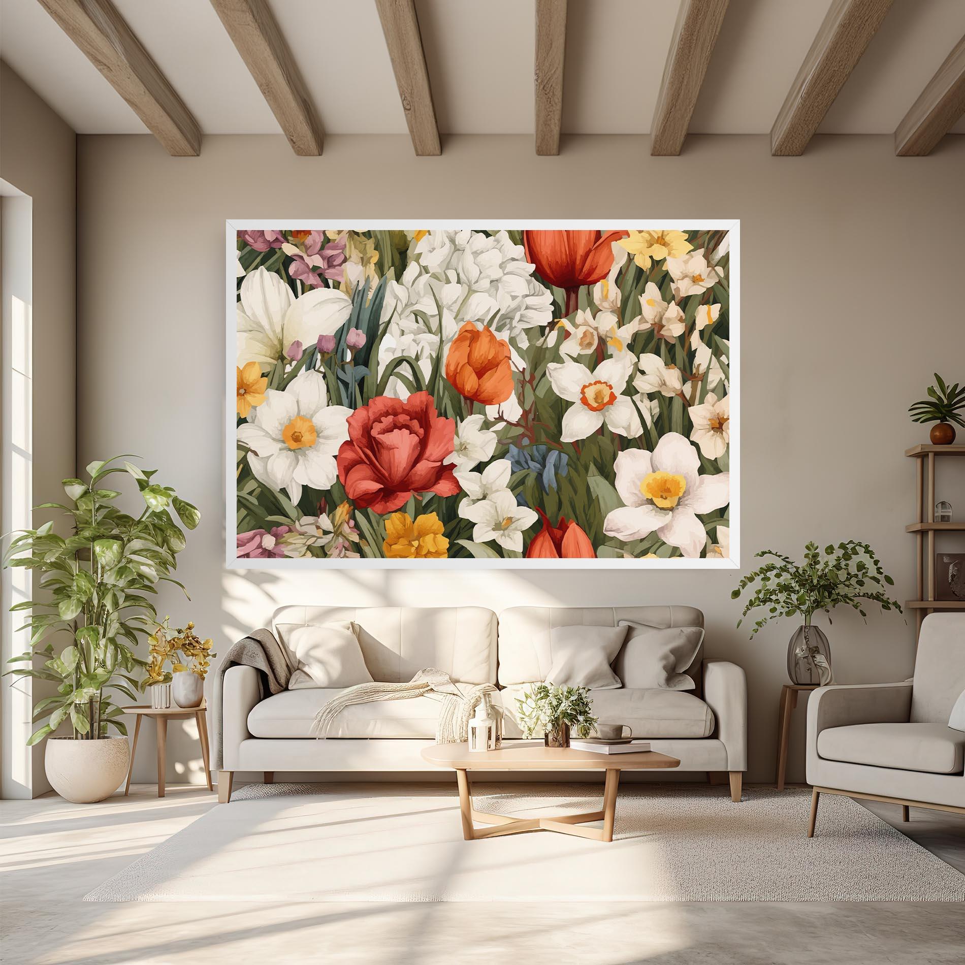 Tablou Canvas Orange Red Spring mockup 6