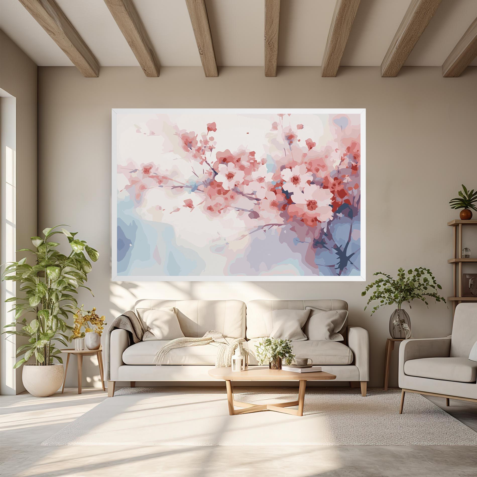 Tablou Canvas Pastel Spring Flowers mockup 6