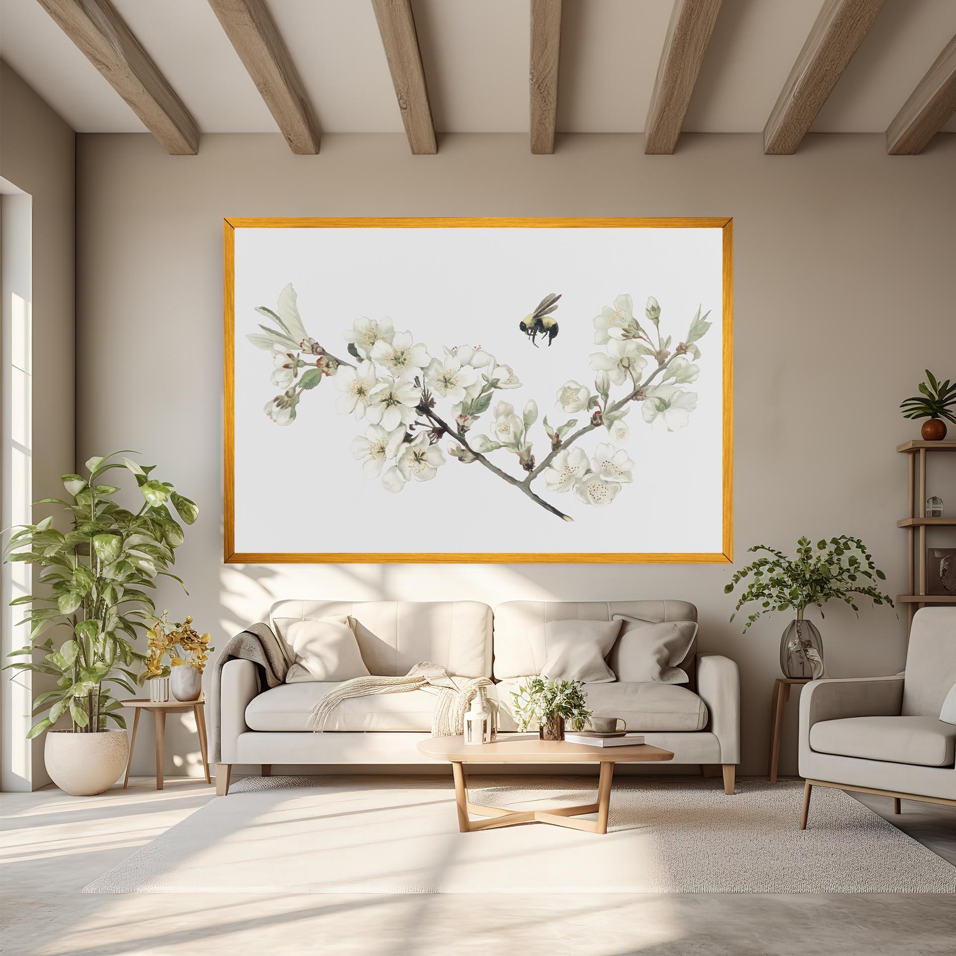 Tablou Canvas Bee Spring Flower mockup 6