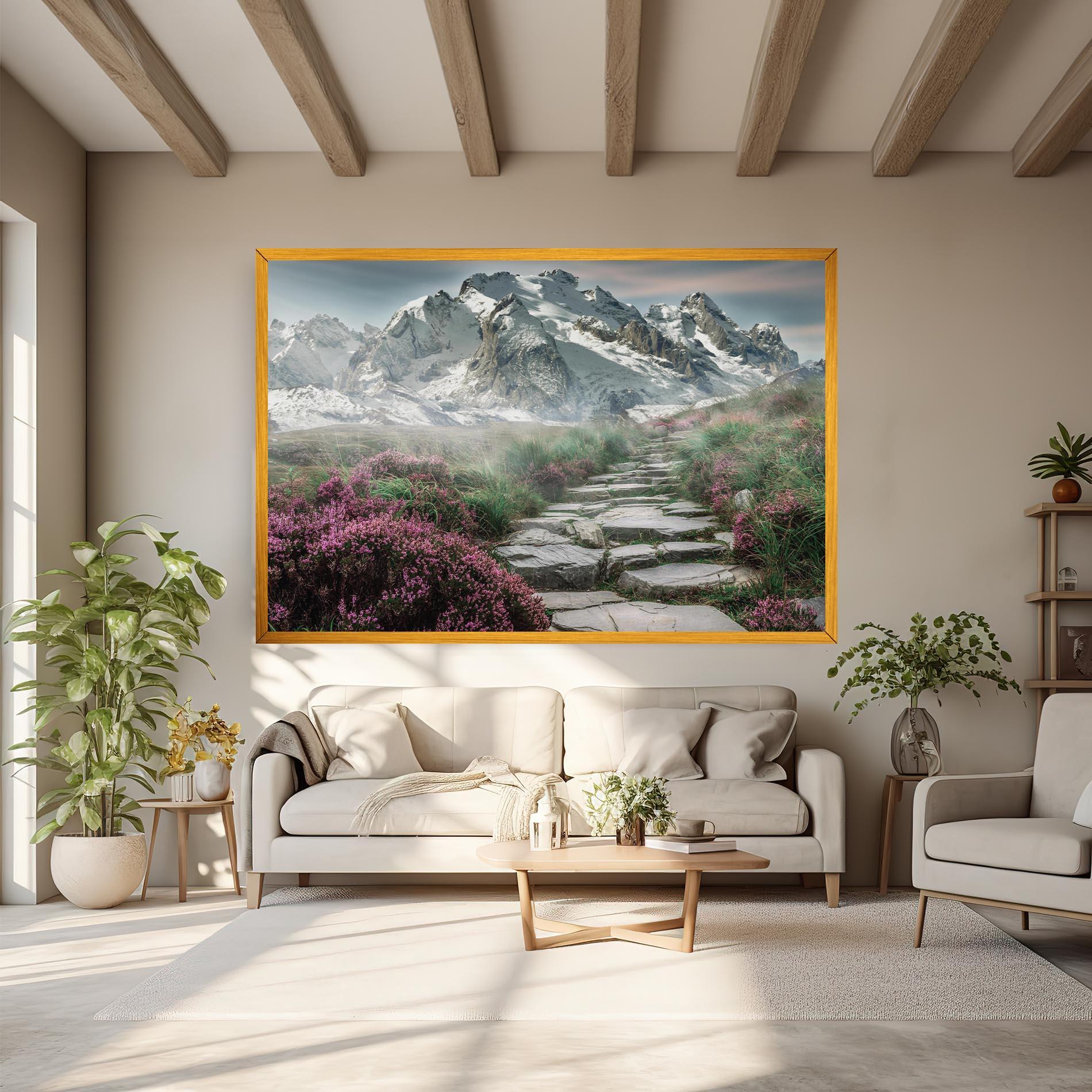 Tablou Canvas Mountain Spring View mockup 6