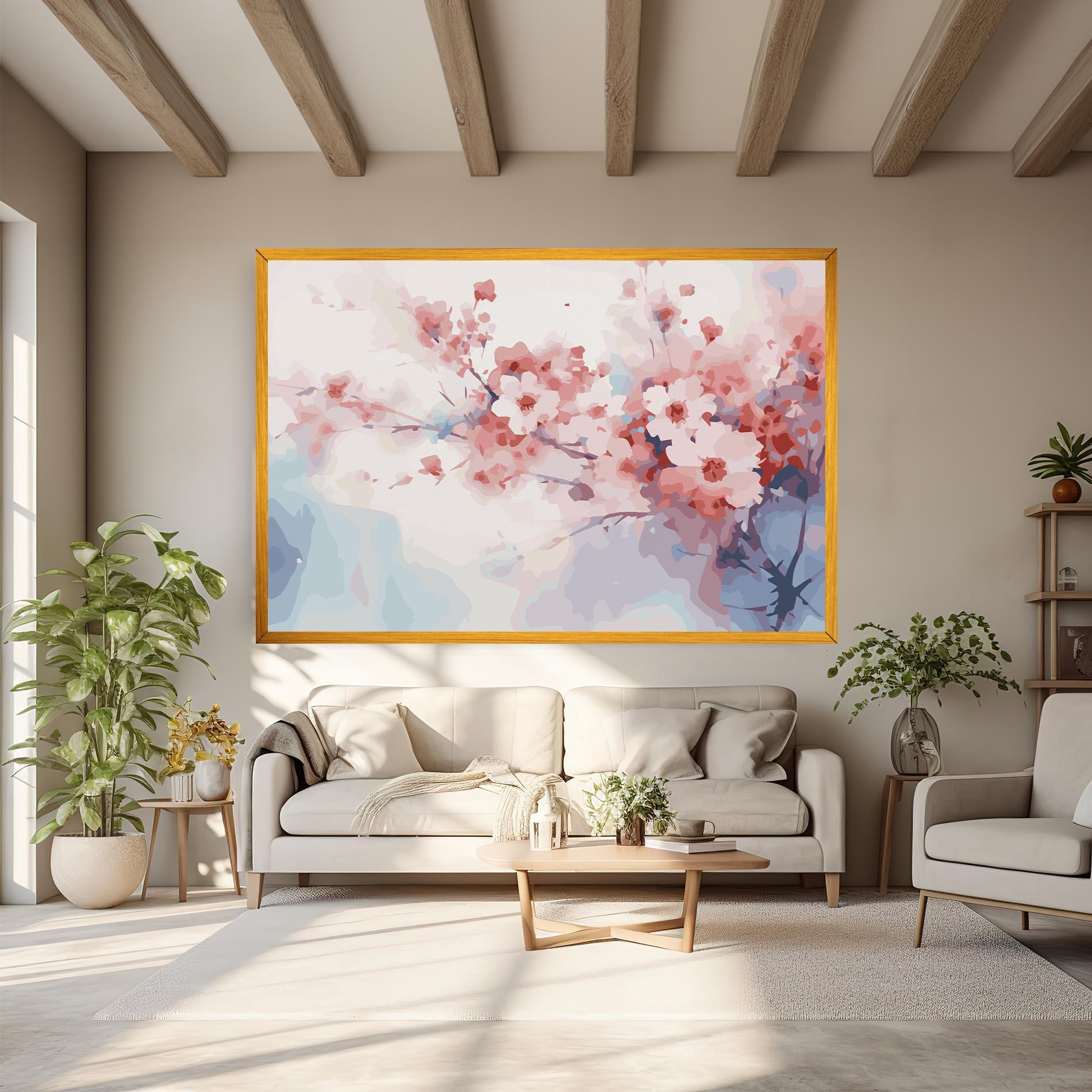 Tablou Canvas Pastel Spring Flowers mockup 6