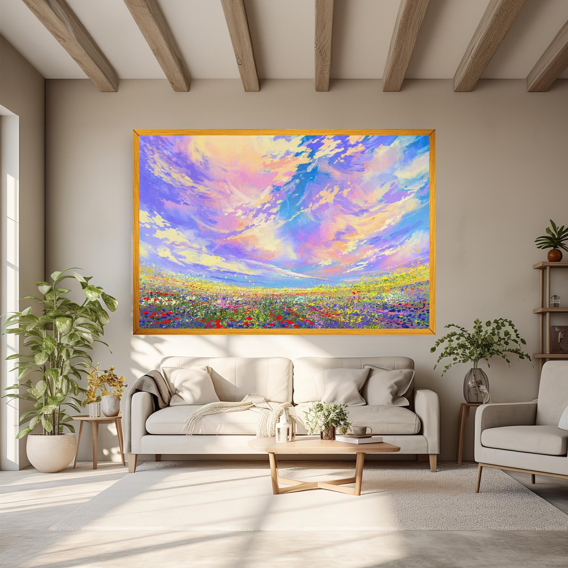 Tablou Canvas Spring Field mockup 6