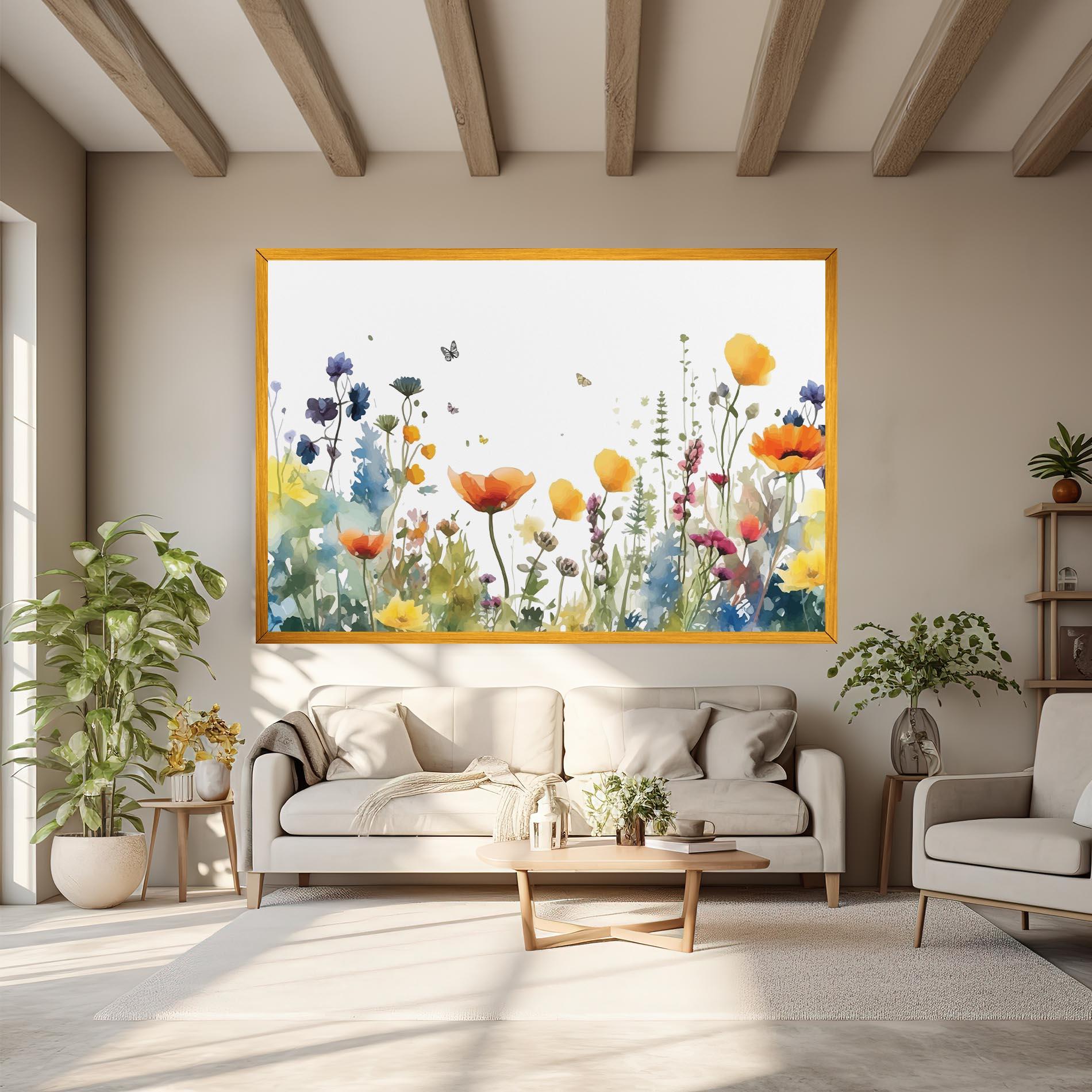 Tablou Canvas Watercolor Spring Flowers mockup 6