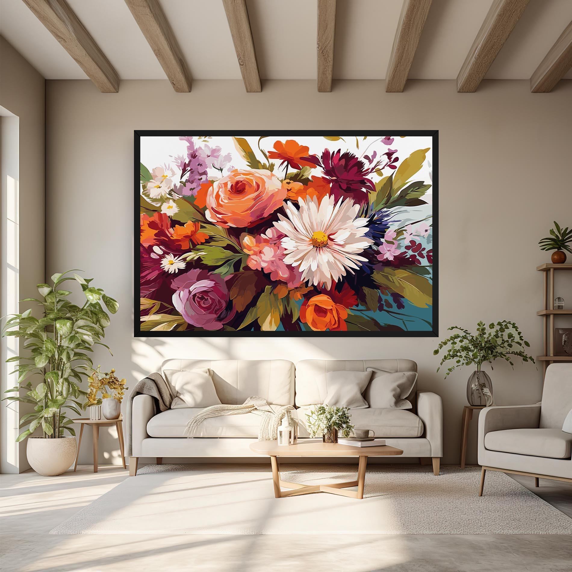 Tablou Canvas Cream Orange Spring mockup 6