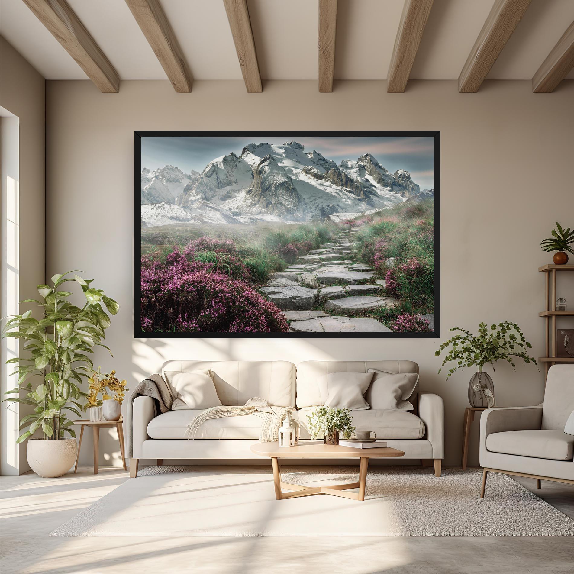 Tablou Canvas Mountain Spring View mockup 6