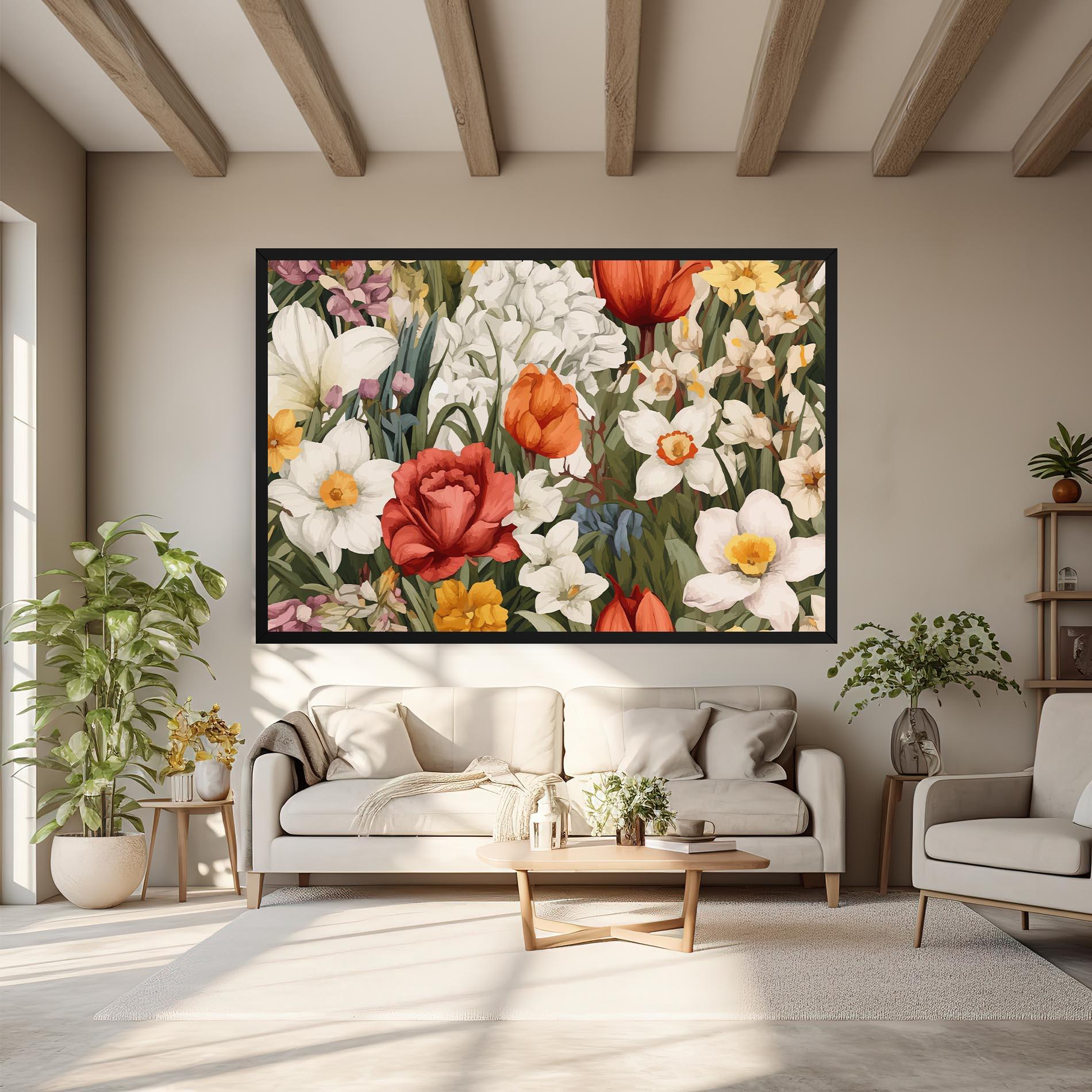 Tablou Canvas Orange Red Spring mockup 6