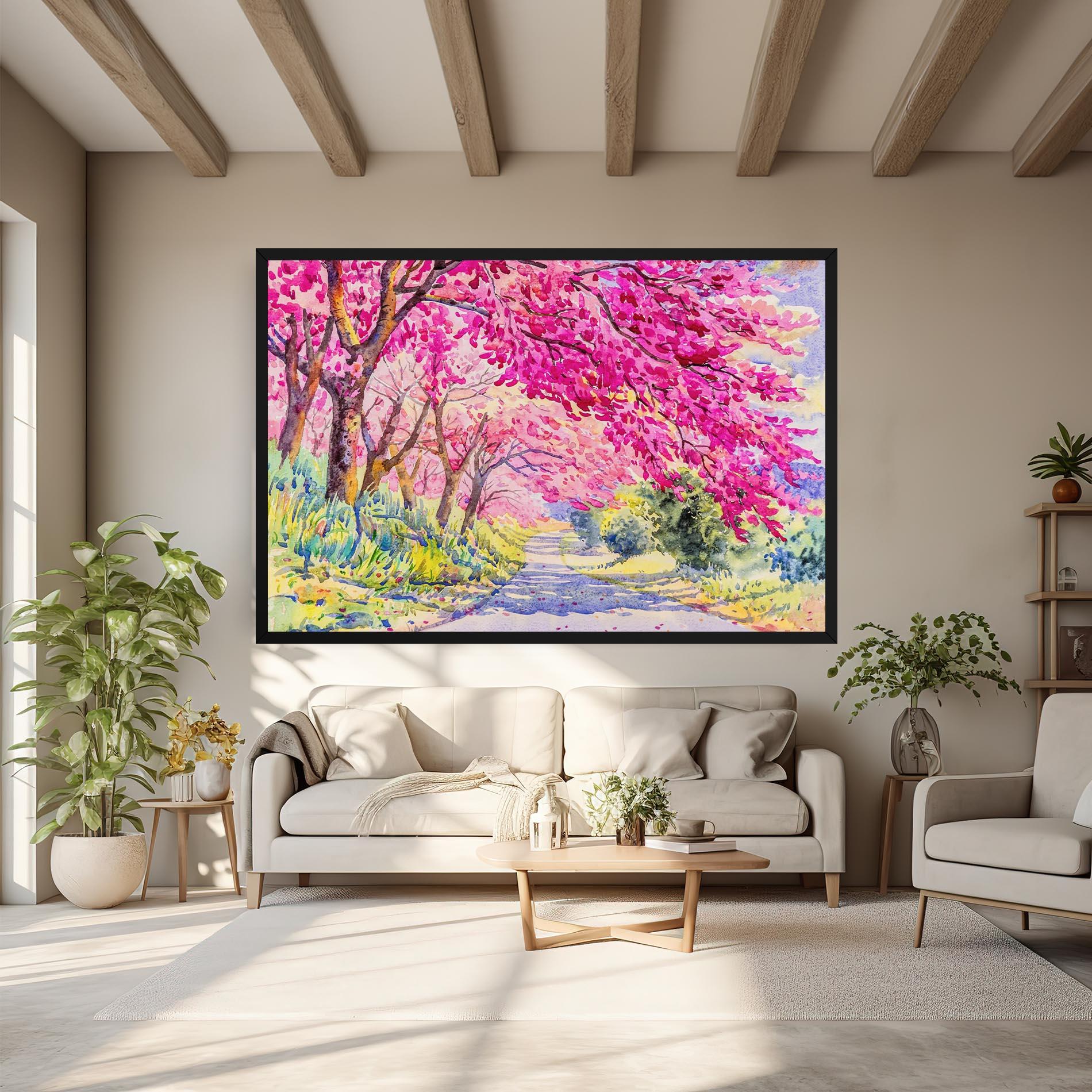 Tablou Canvas Pink Trees Art mockup 6
